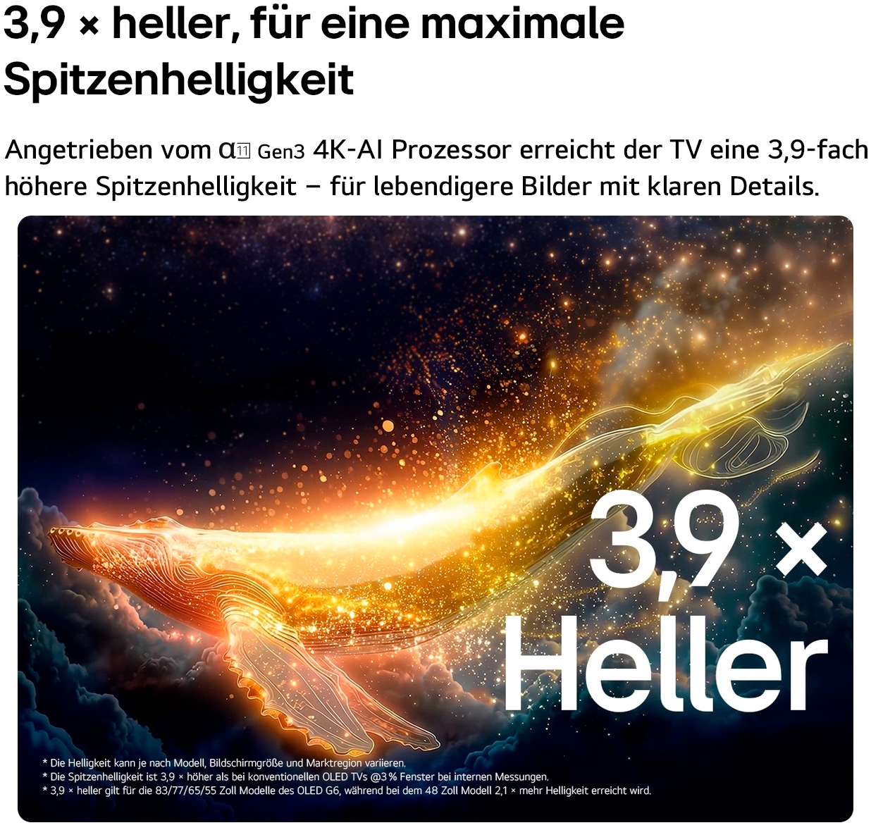 LG OLED-Fernseher »OLED83G67LW« 210 cm/83 ″ Smart-TV