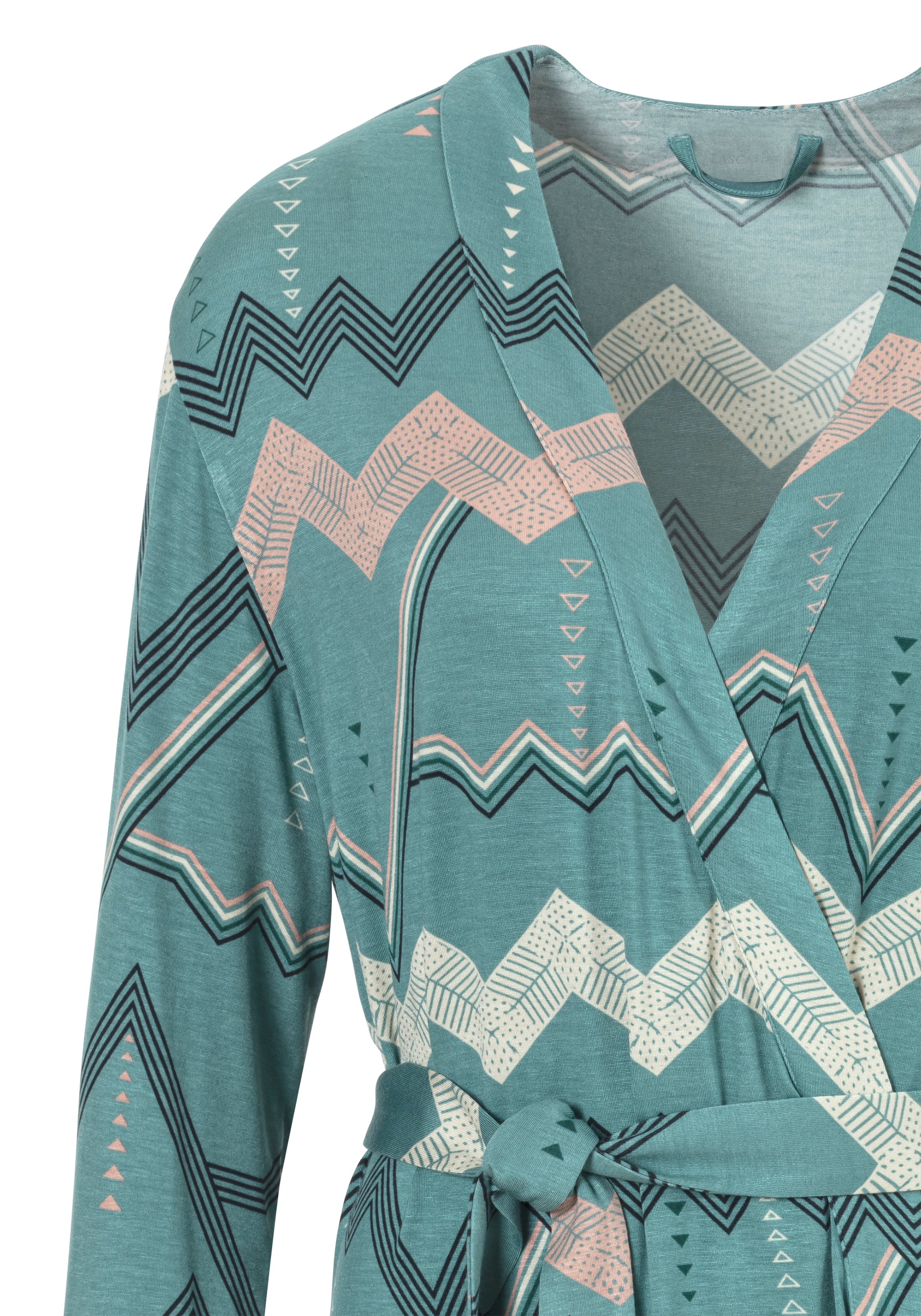 LASCANA Kimono, mit grafischem Zick-Zack Muster