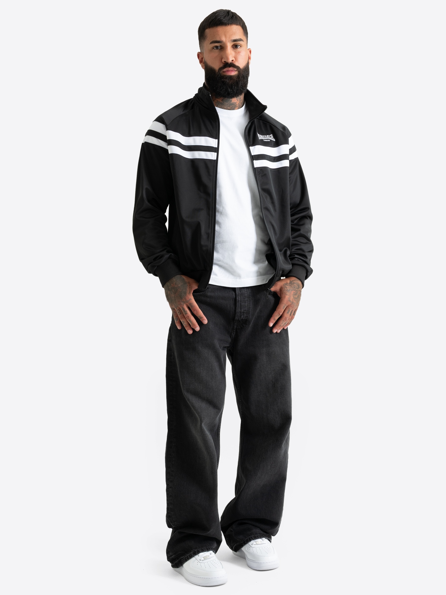 Lonsdale Trainingsjacke »HAGGERSTON« Trainingsjacke mit sportlichem Stil, aus Polyester, normale Passform