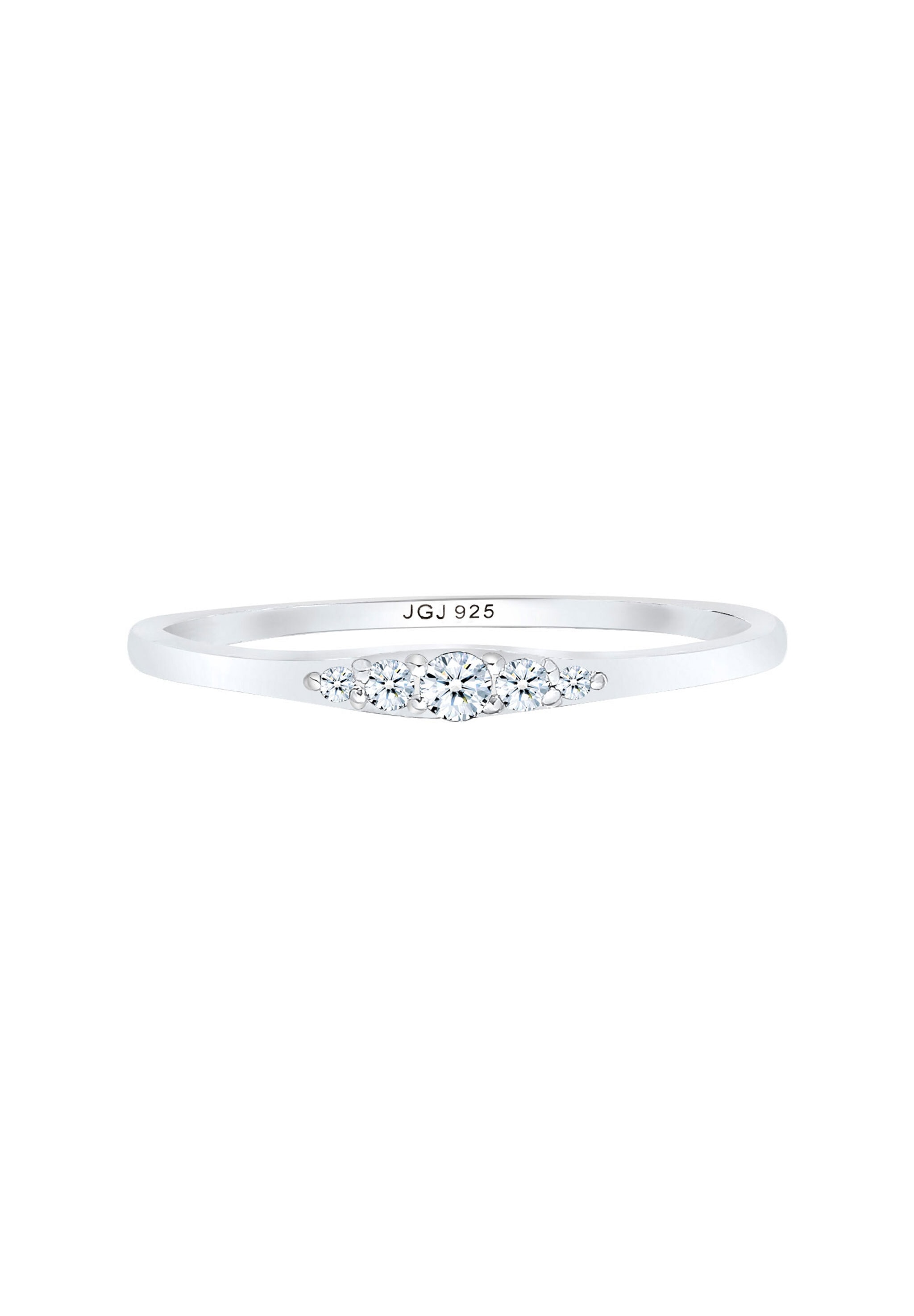 Elli DIAMONDS Verlobungsring »Ring Verlobungsring Diamant (0.09 ct) 925 Silber«