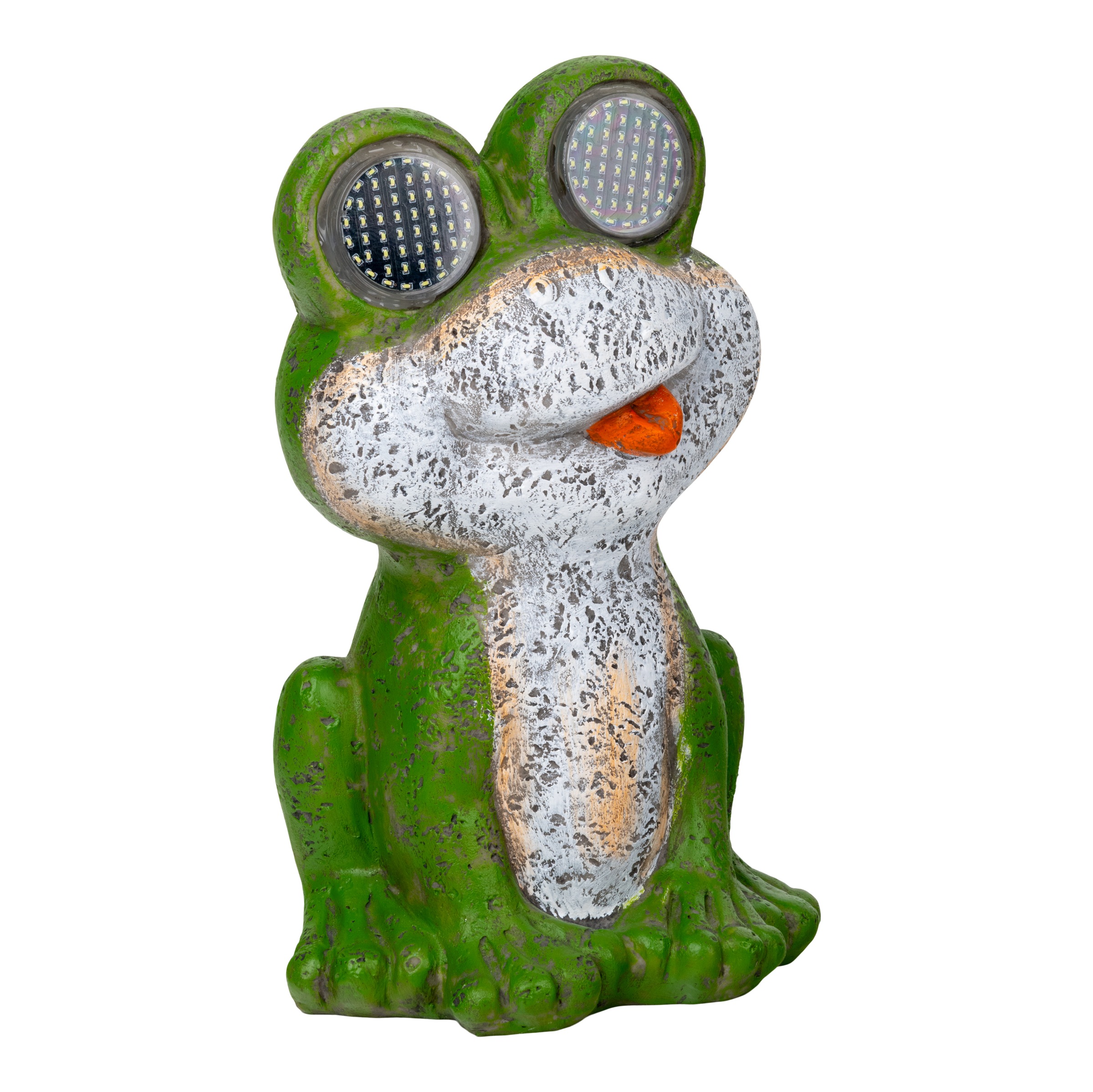 näve LED Solarleuchte »Froggel« LED-Modul 1 Stk. Warmweiß Froschfigur, animierte LED Augen mit Bewegungseffekt, H: 19cm, grün
