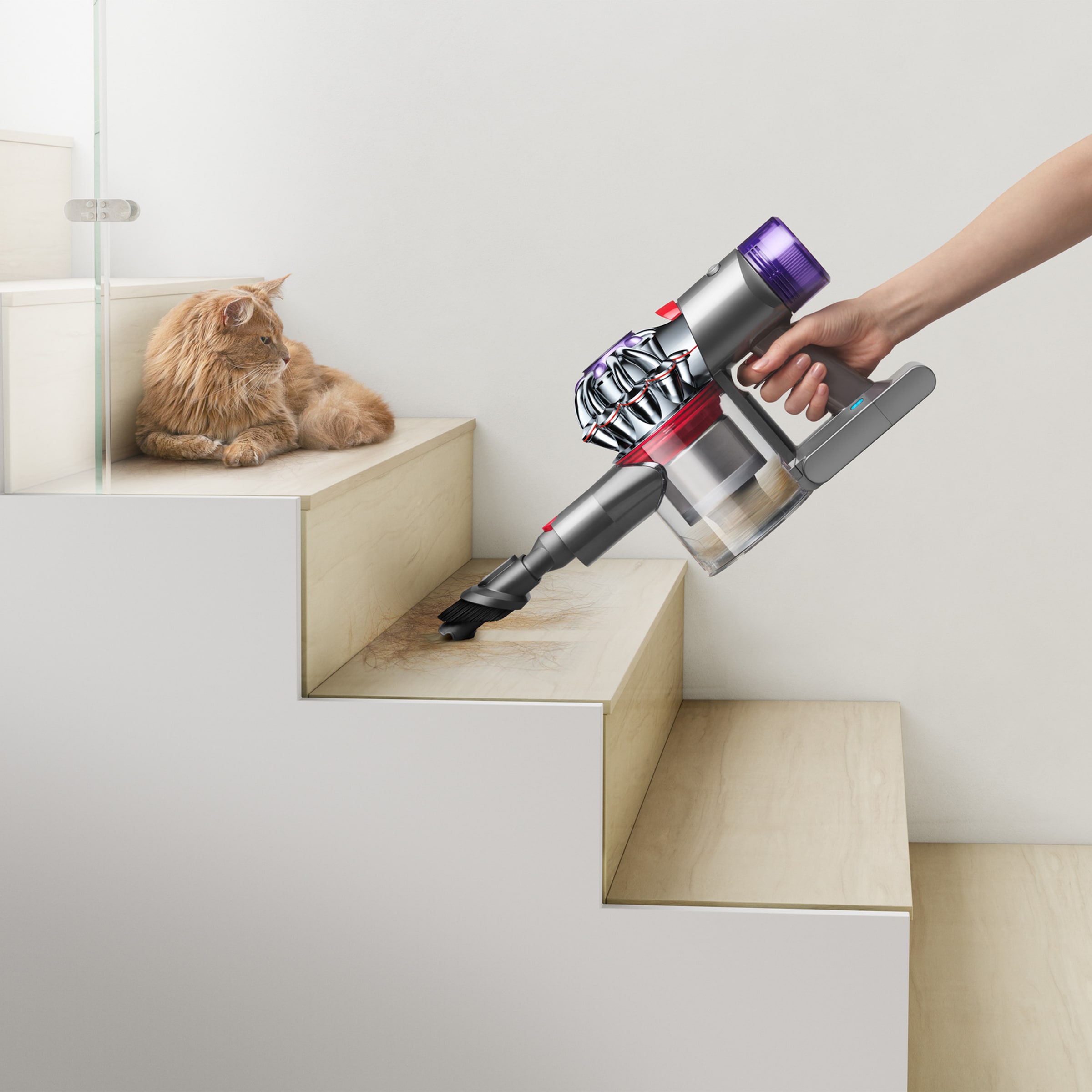 DYSON Akku-Hand-und Stielstaubsauger »V8 Advanced (Nickel/Silber)«