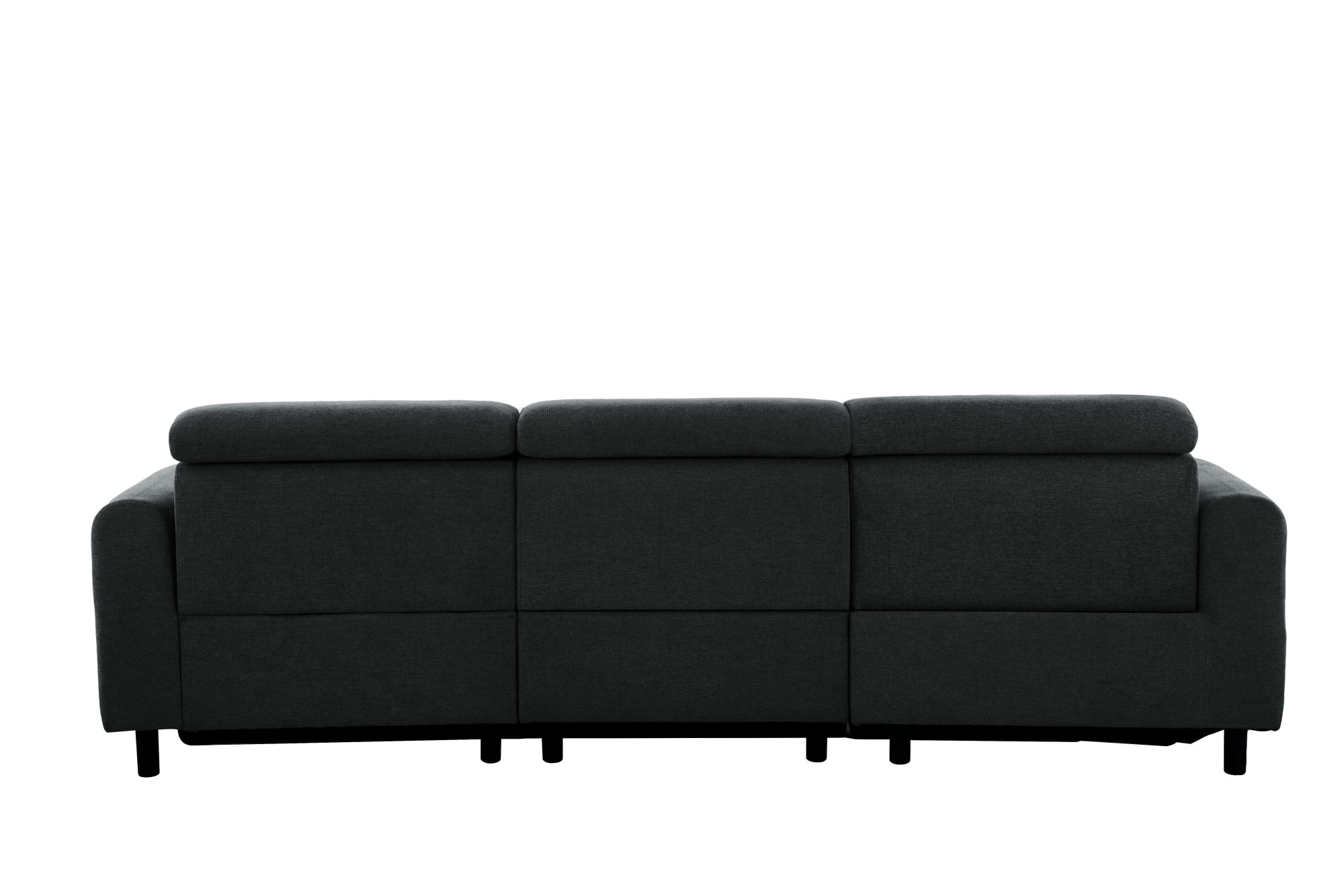 Home affaire Ecksofa »SKAANE Struktur, L-Form, 274 cm, manuelle u. elektrische Funktion,«, rundes Design, Kopfteilverstellung, Federkernpolsterung