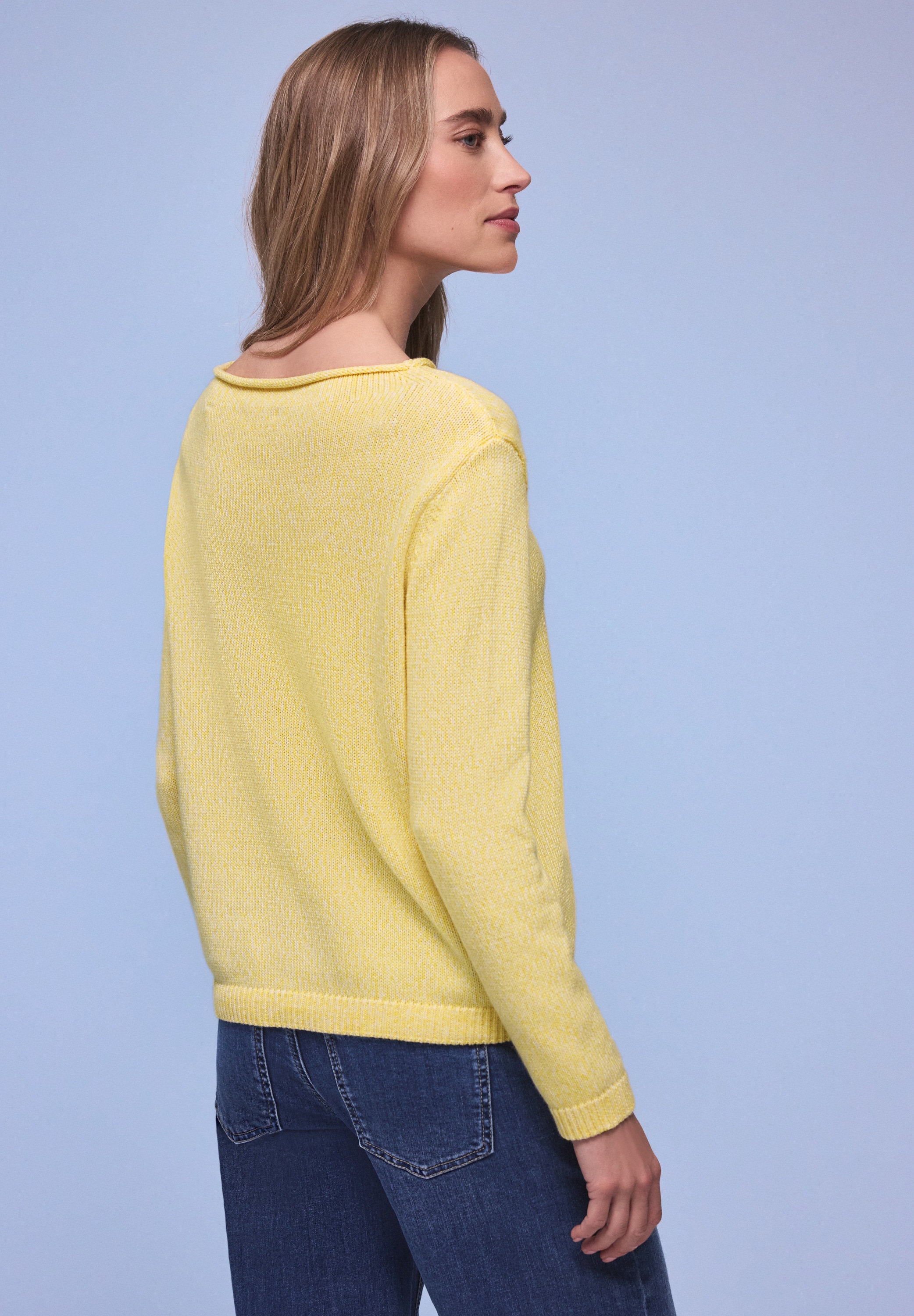 STREET ONE Strickpullover im Two-Tone-Look