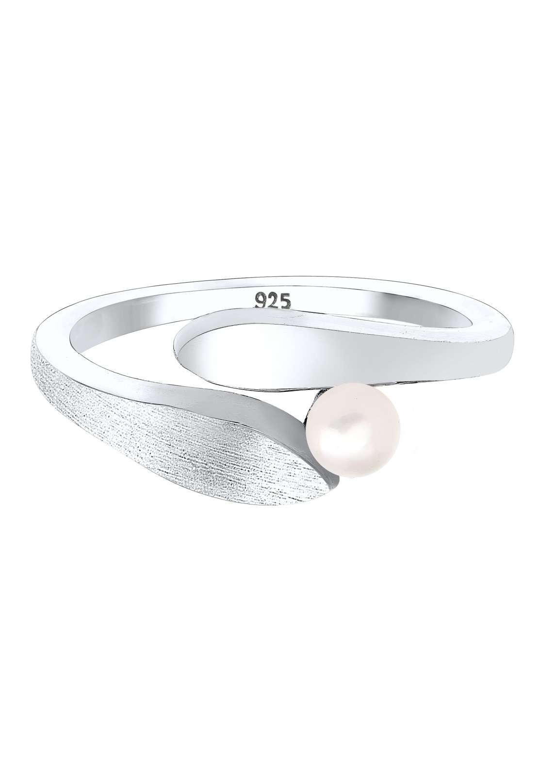 Elli Perlenring »Ring Perlen Weiß Rund 925 Sterling Silber«