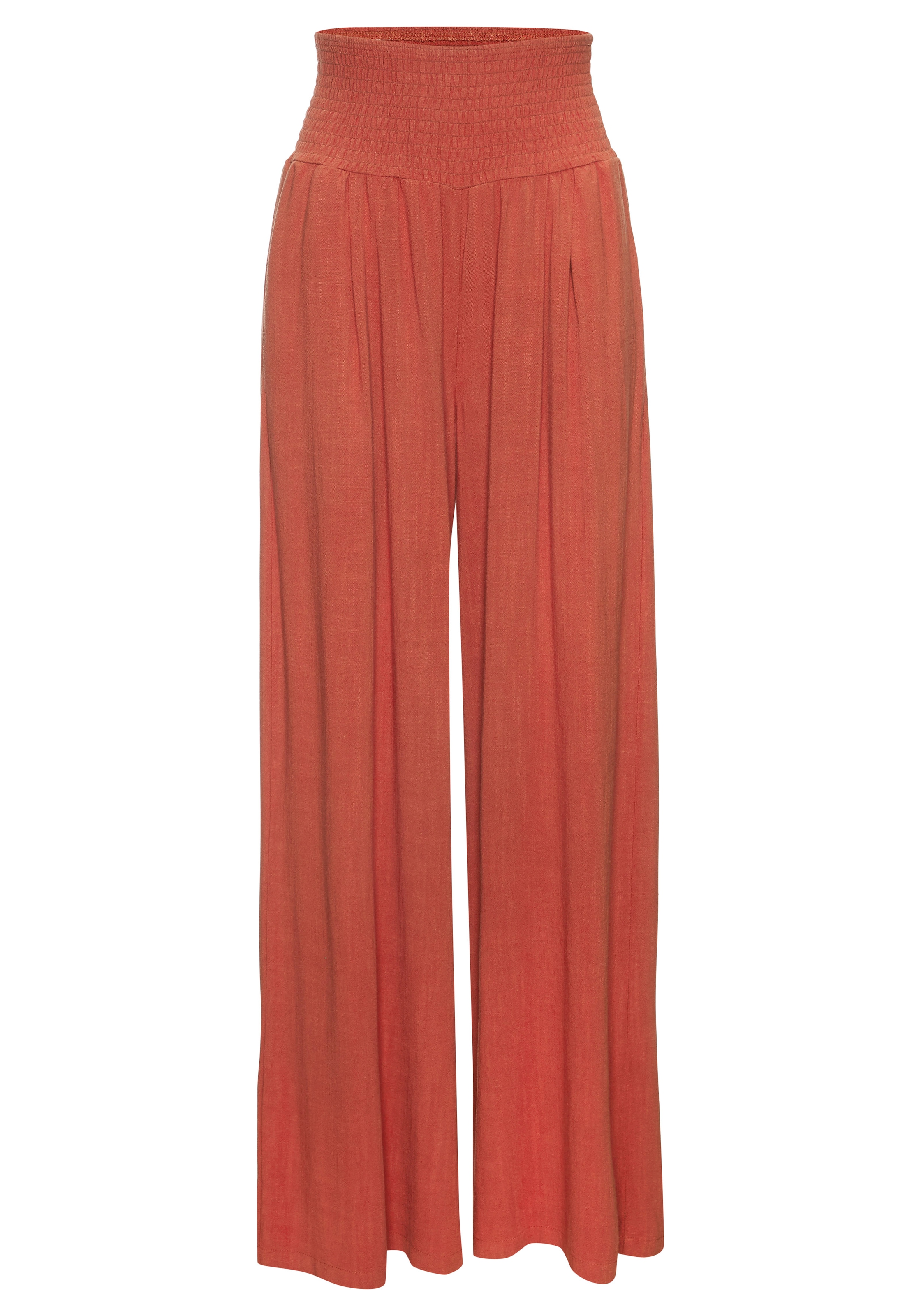 French Connection Leinenhose  mit gerafftem Bund, weite Palazzohose für den Sommer