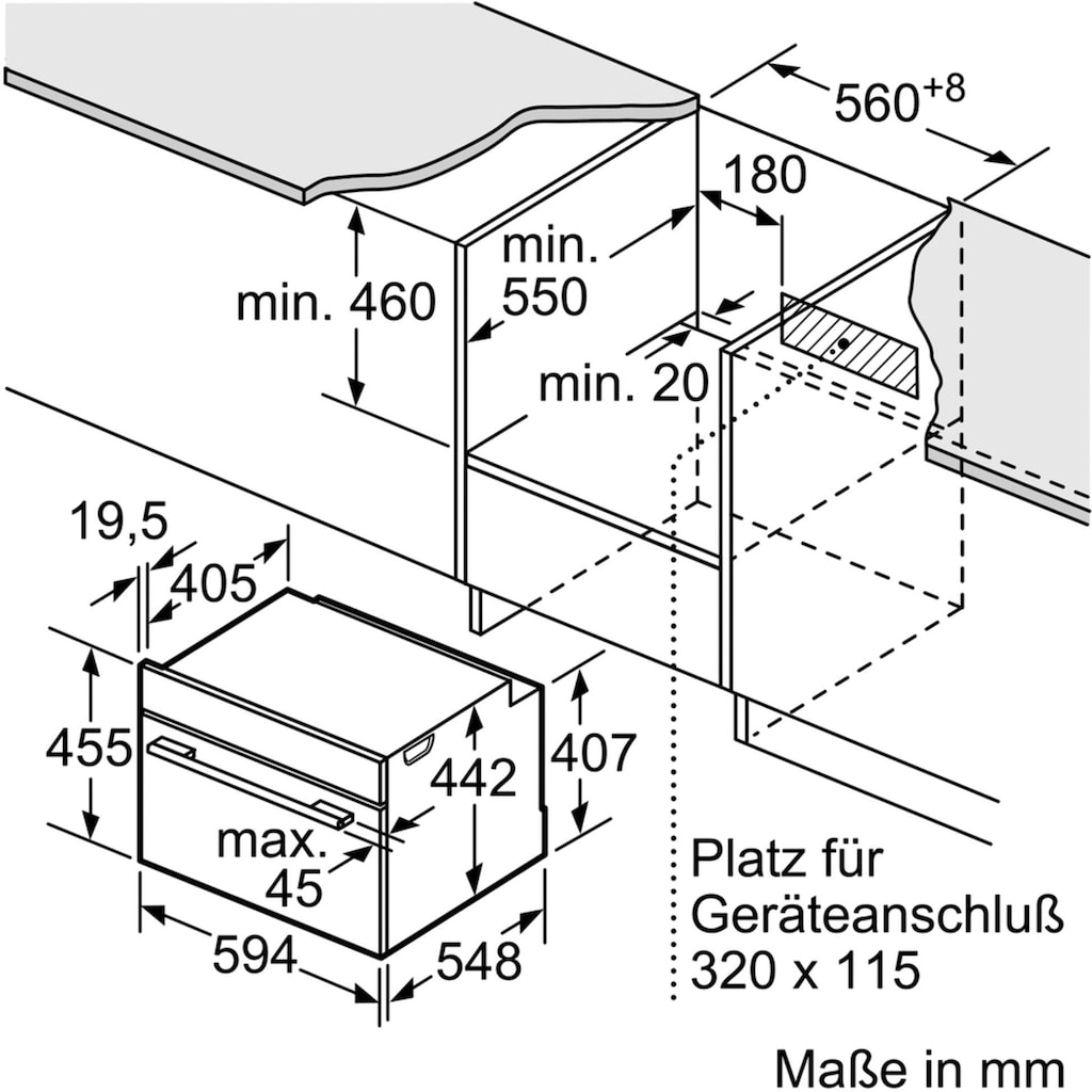 BOSCH Backofen mit Mikrowelle »CMG633BS1«, CMG633BS1