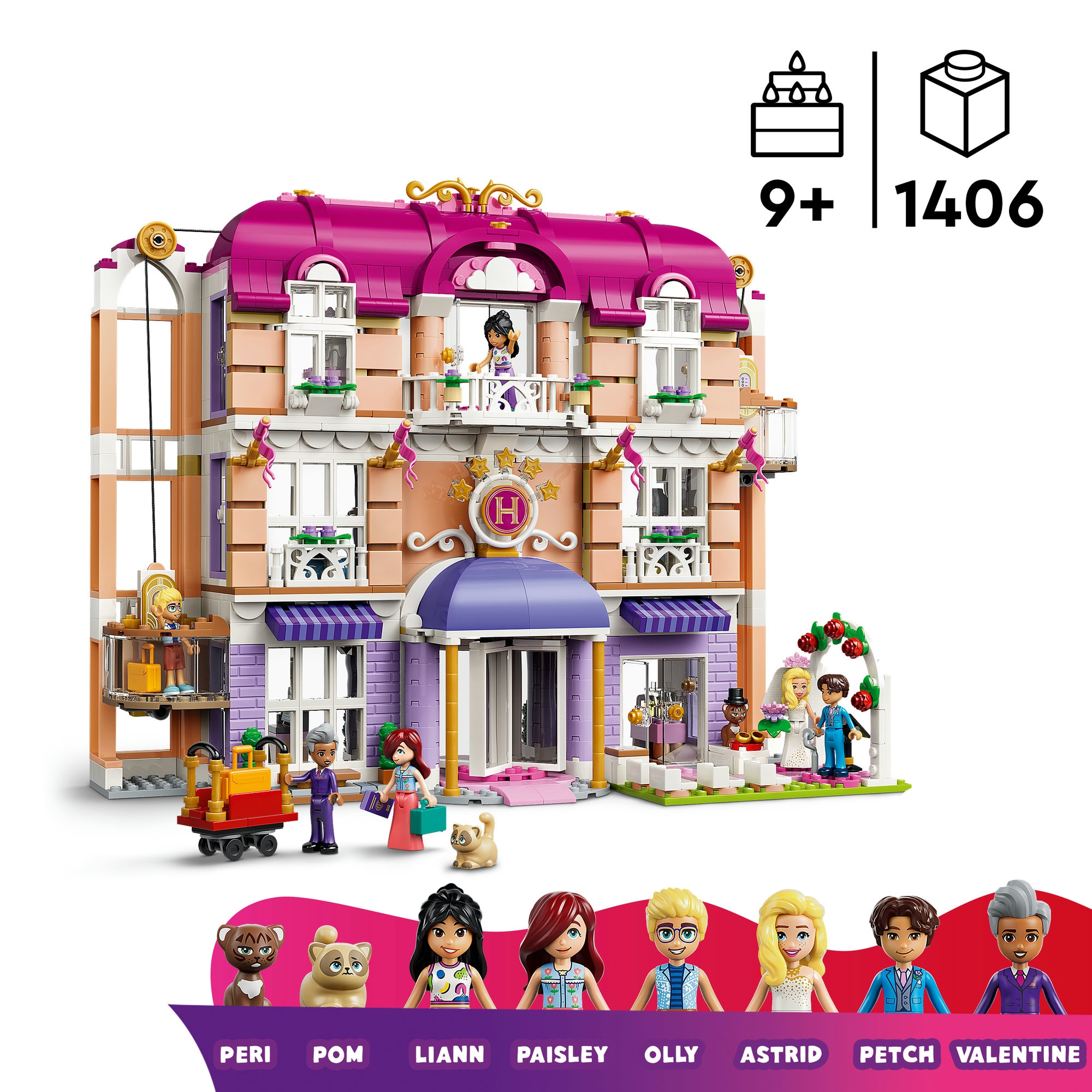 LEGO® Konstruktionsspielsteine »Das Grandhotel von Heartlake City (42704), LEGO Friends« Made in Europe