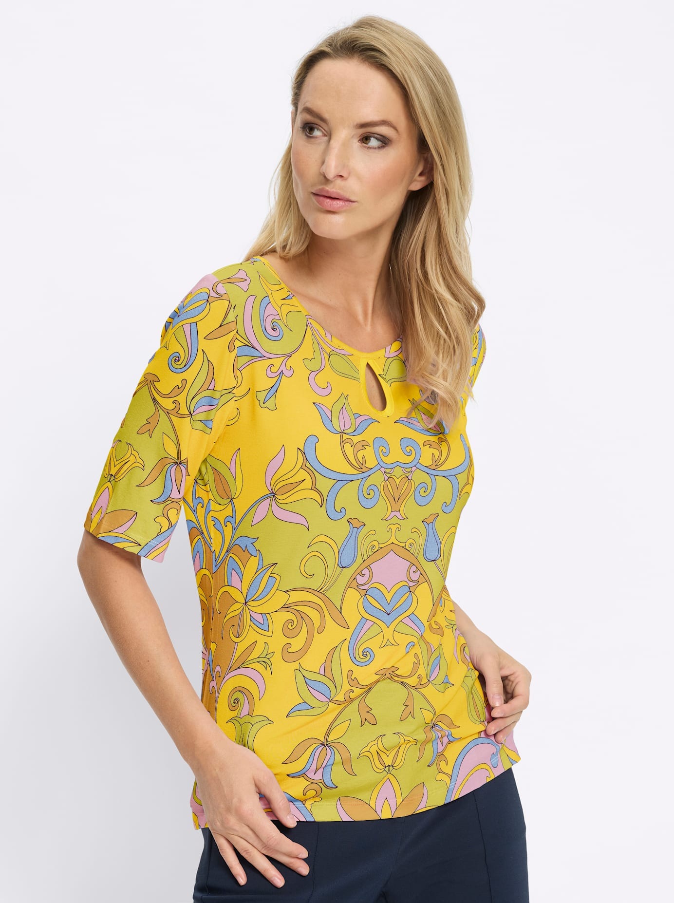 heine Rundhalsshirt »Druck-Shirt« 1 tlg.