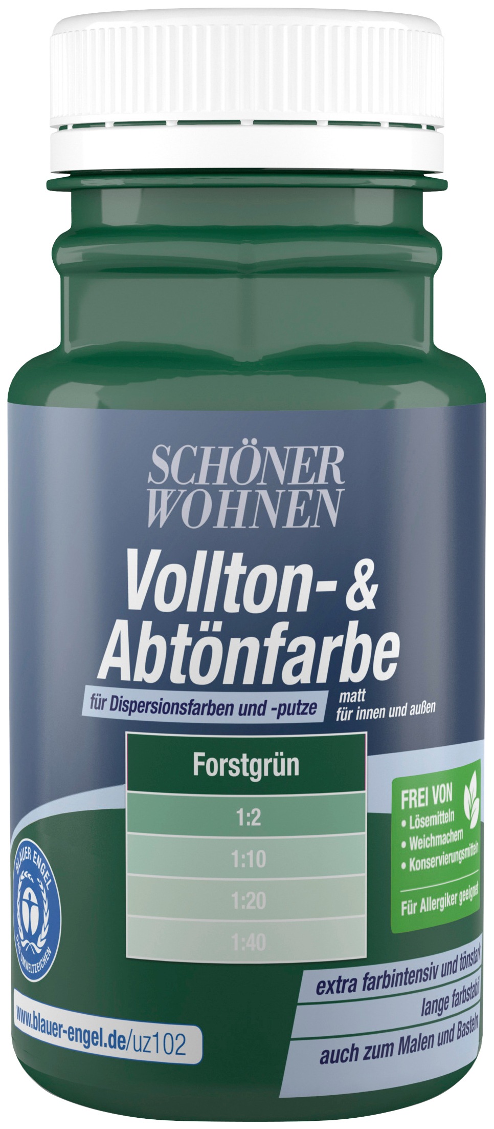 SCHÖNER WOHNEN-Kollektion Vollton- und Abtönfarbe, forstgrün, 0,13 l