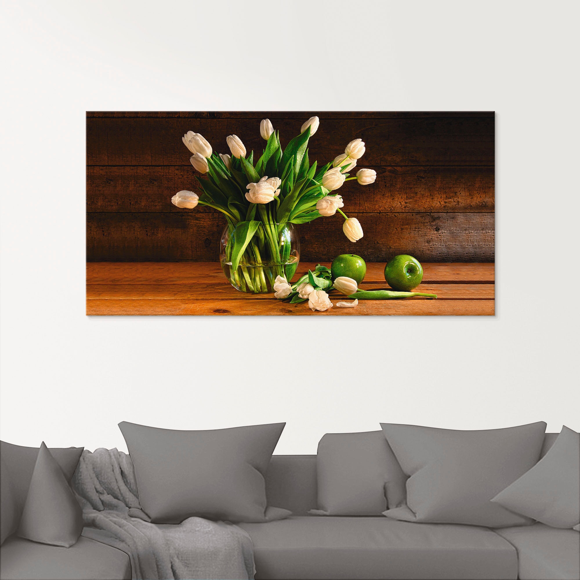 Artland Glasbild »Tulpen in Glasvase«, Blumen, (1 St.), in verschiedenen Größen