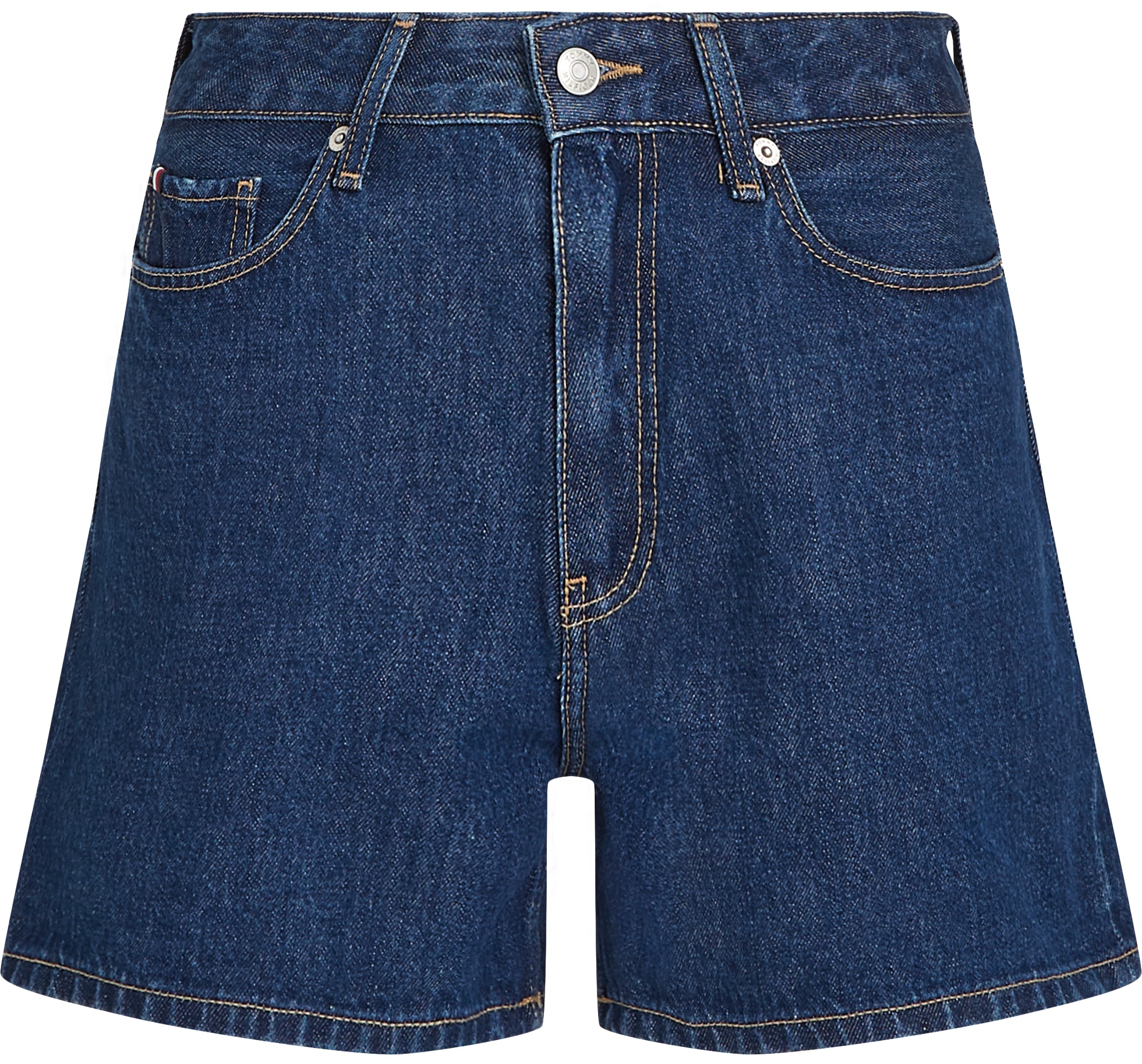 Tommy Hilfiger Shorts »DNM MINI SHORT HW ACE«, mit ausgestelltem Bein