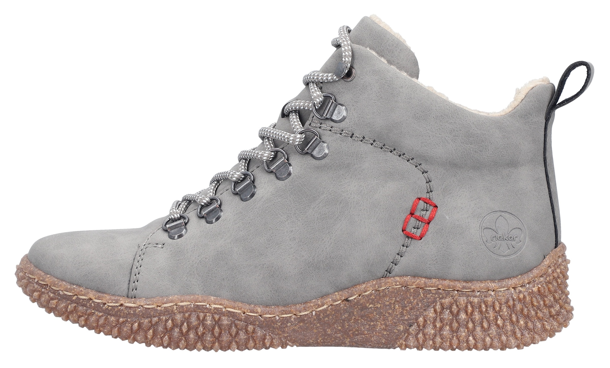 Rieker Winterboots, Schnürboots, Stiefelette, Profilsohle, mit Anziehlasche