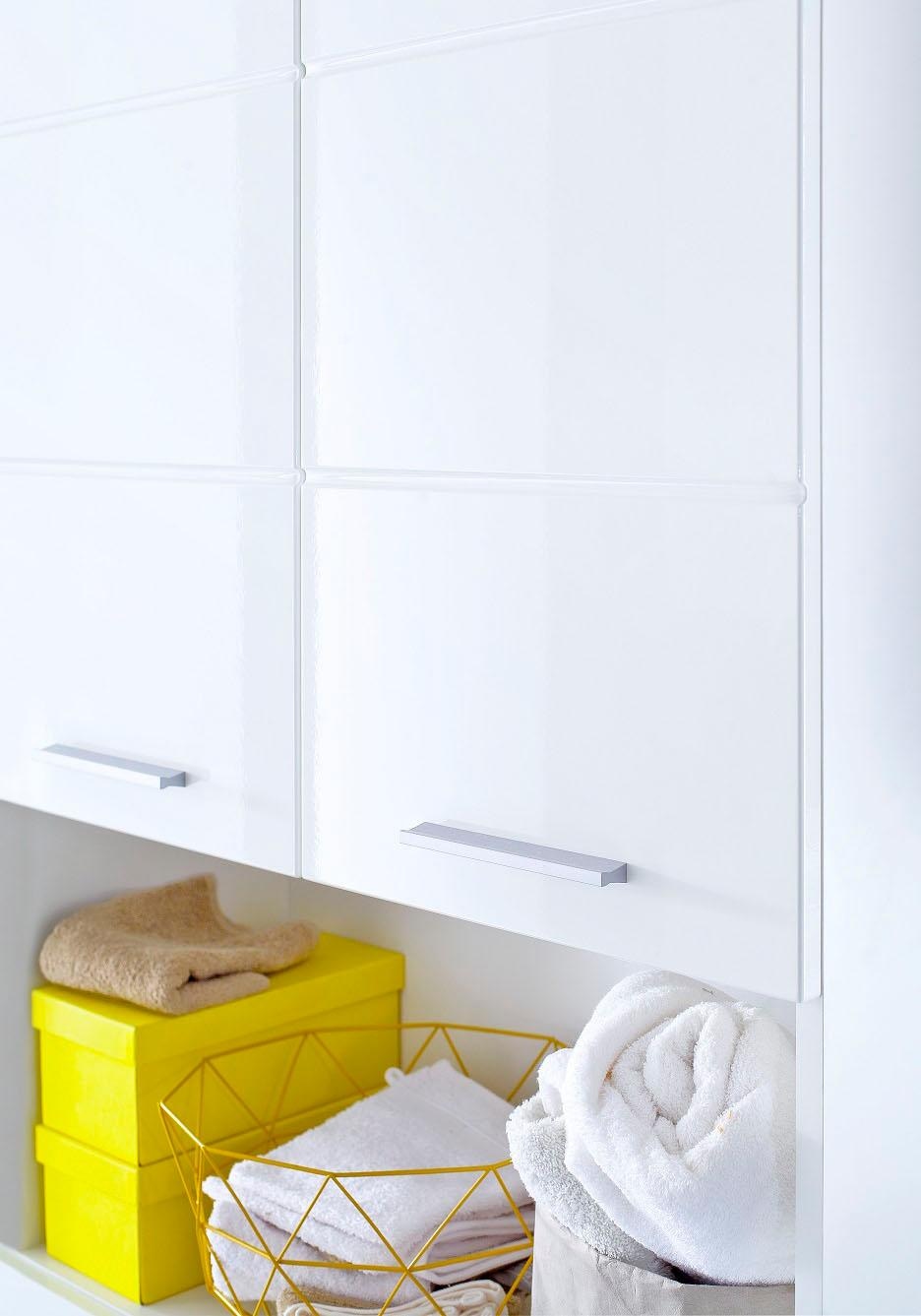 INOSIGN Hochschrank »Avena, Badezimmerschrank, Küchenschrank«, Badezimmerhochschrank mit offenem Fach, 4 Türen und 4 Einlegeböden