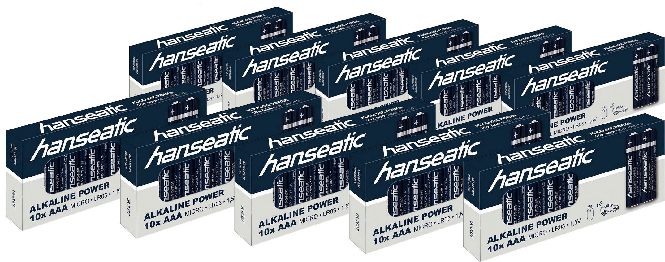 Batterie »100-Stück Alkaline Power, AAA Micro«, LR03, (Packung, 100 St.)