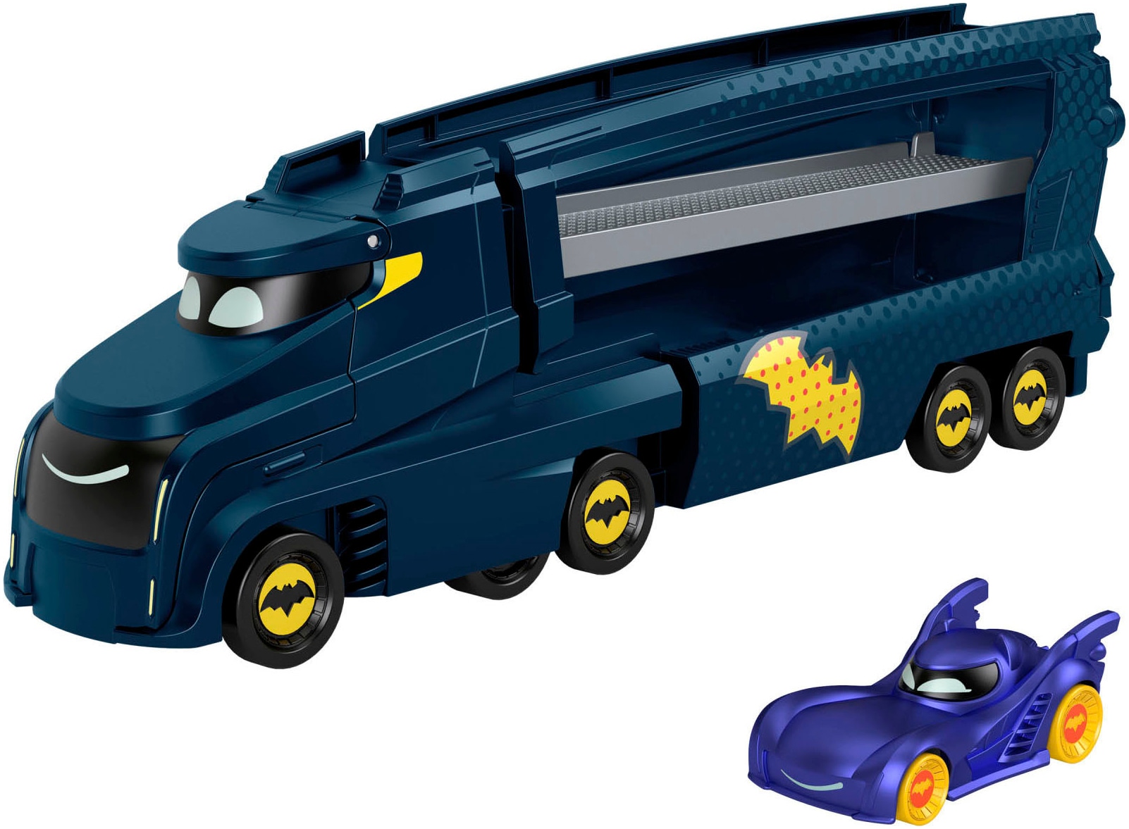 Hot Wheels Spielzeug-Transporter »DC Batwheels Spielzeug-Transporter und Auto«, mit Rampe