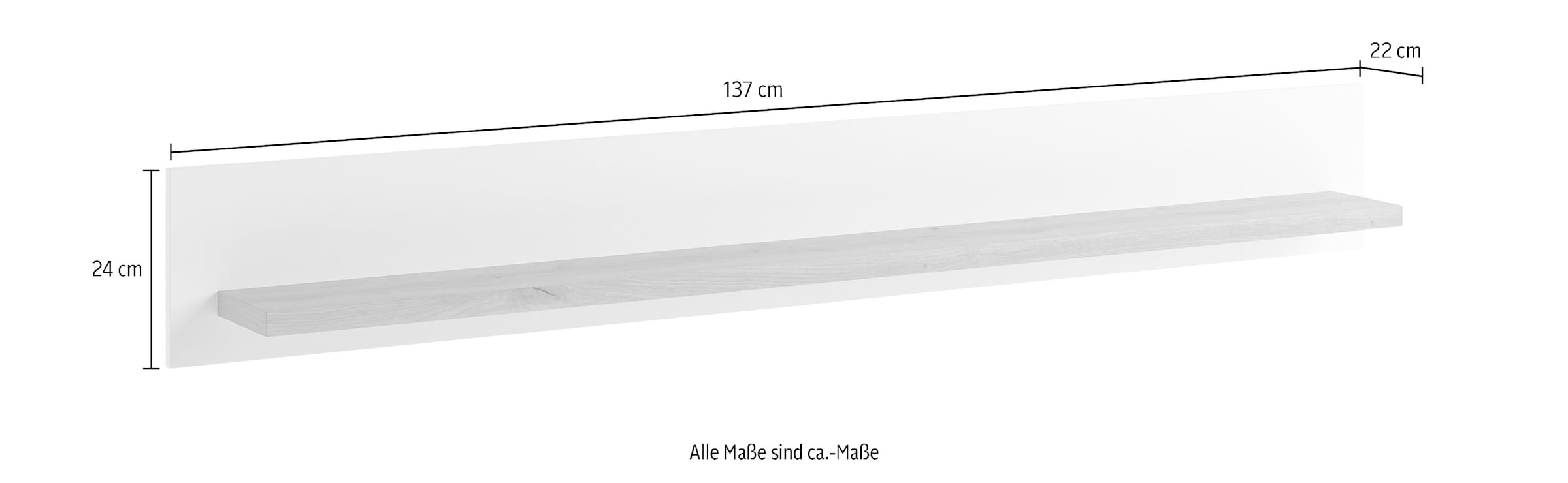 set one by Musterring Wandboard »Lancaster«, Breite 150 oder 180 cm, Ablageboden in Eiche