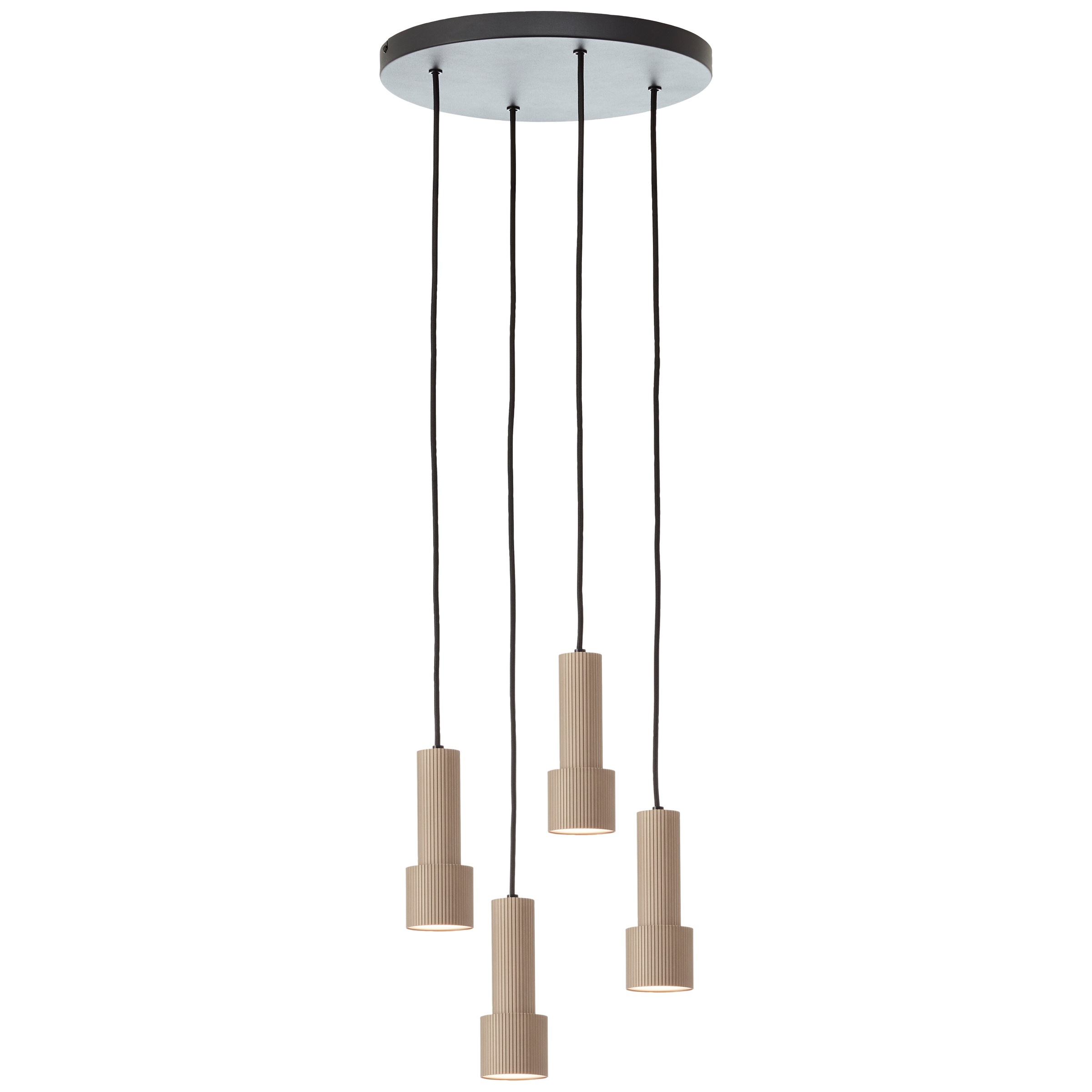 Brilliant Pendelleuchte »Cadiz«, 4 flammig, Leuchtmittel GU10 | ohne Leuchtmittel, 150 x 35 cm, 4x GU10 Fassung, kürzbar, Aluminium, schwarz/bronzefarben