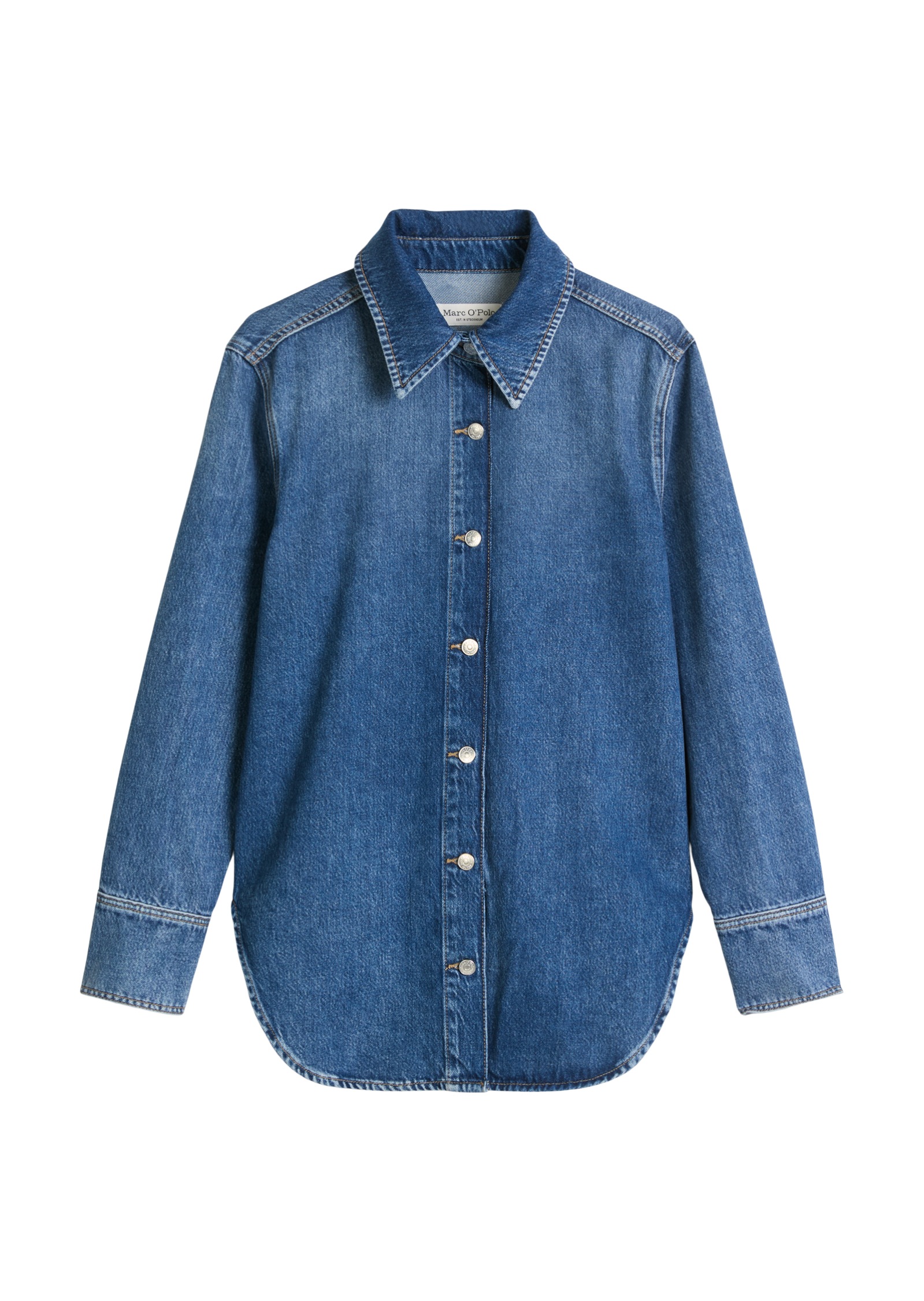 Marc O'Polo Jeansbluse relaxed aus Rigid Denim