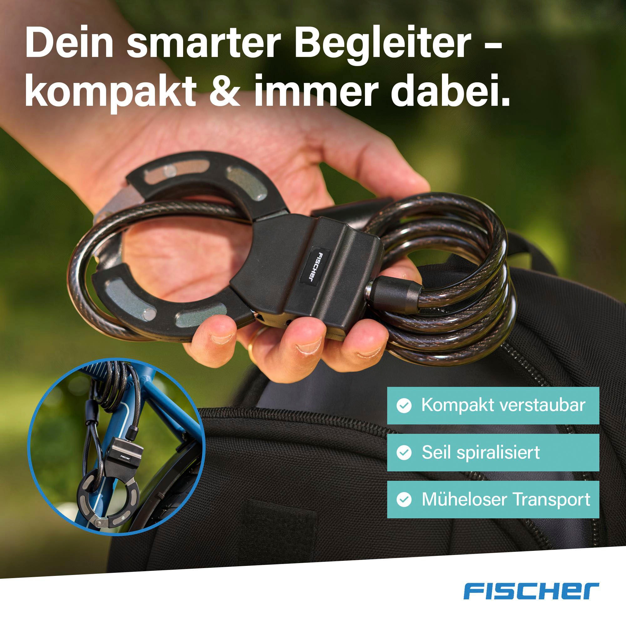 FISCHER Fahrrad Rahmenschloss »Handschellenschloss RK110/8«