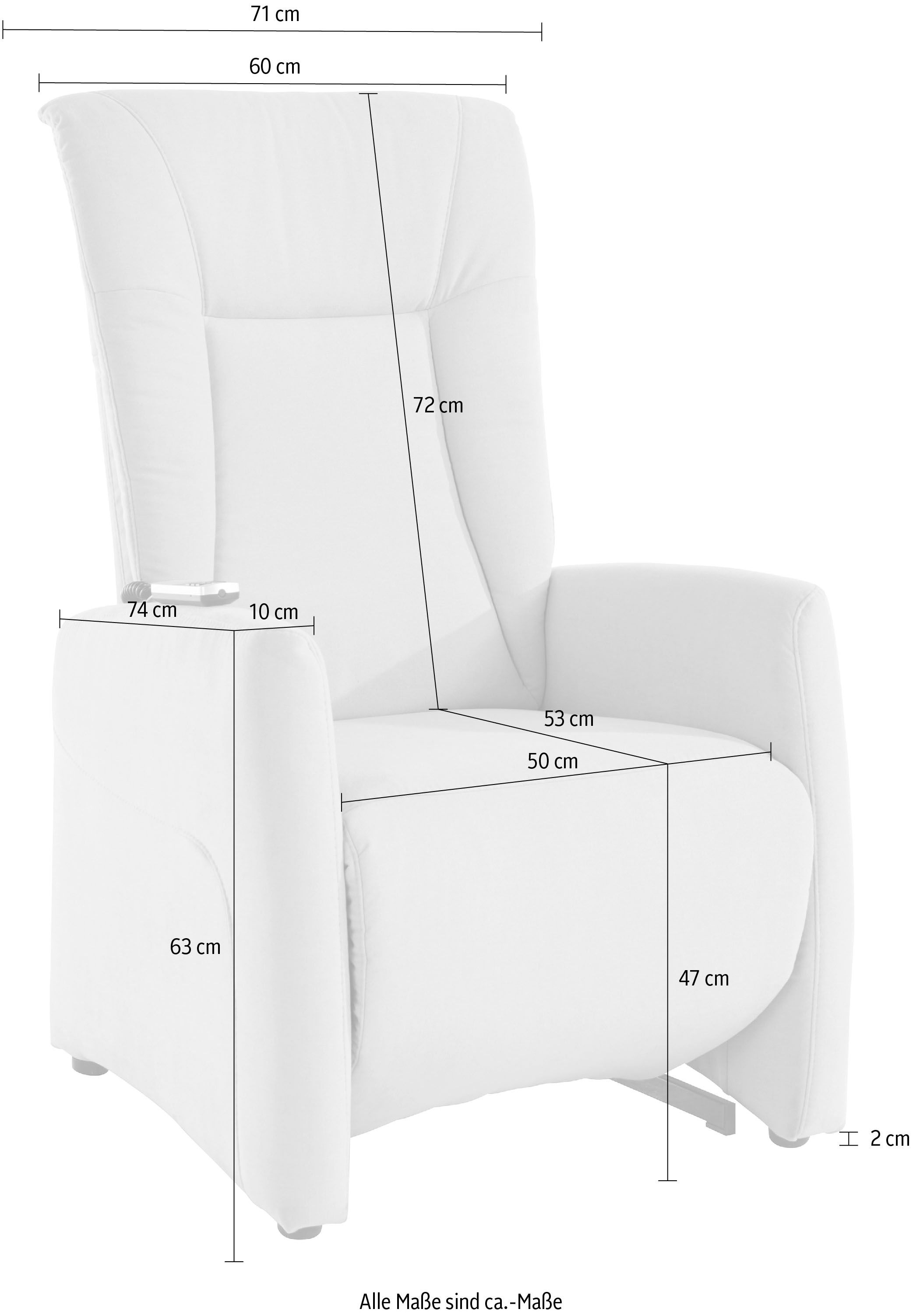 sit&more TV-Sessel »Melissa«, wahlweise elektrisch oder manuell verstellbar, optional Aufstehhilfe