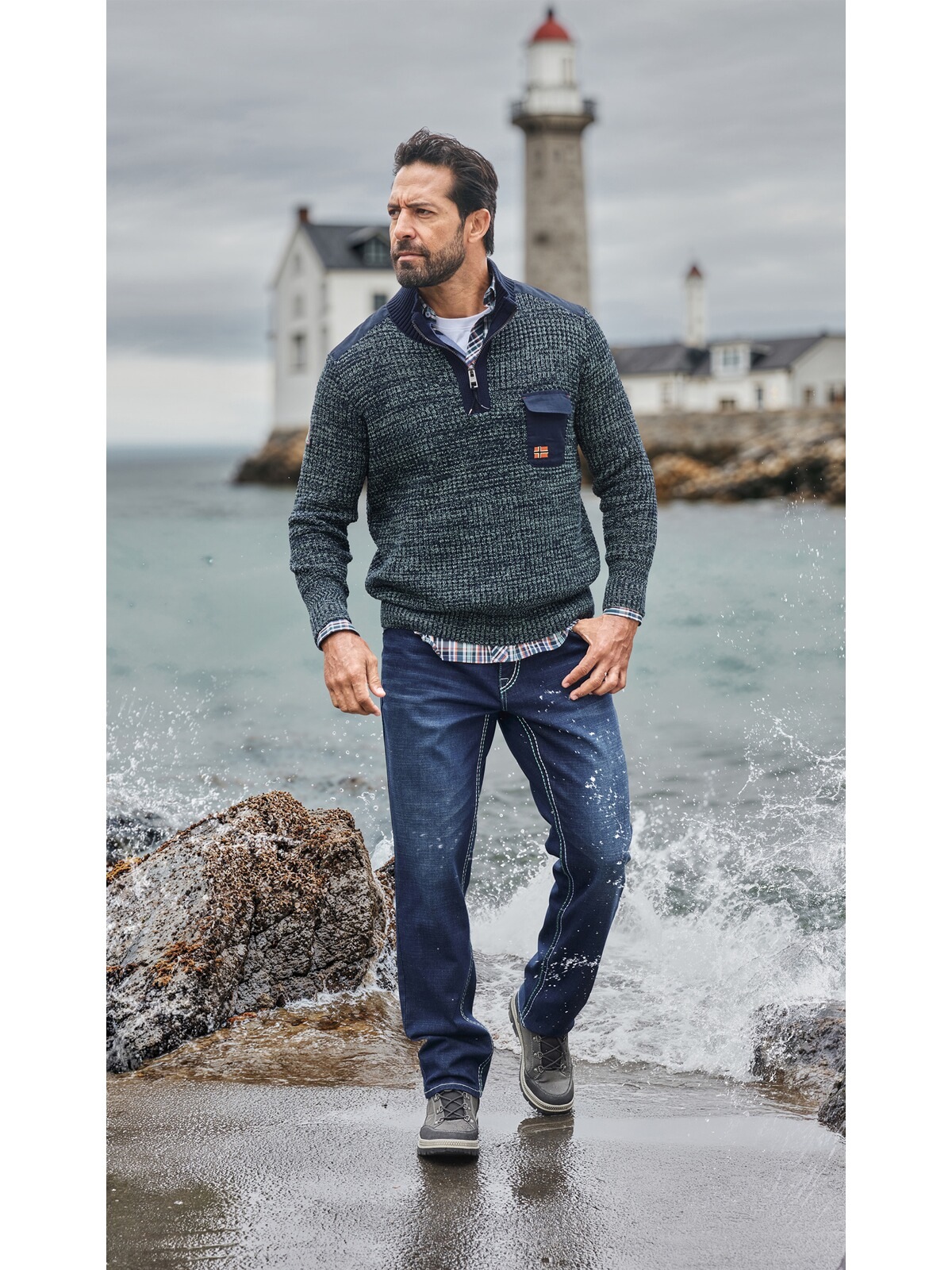 Jan Vanderstorm Rundhalspullover »Pullover BJORNBERG«