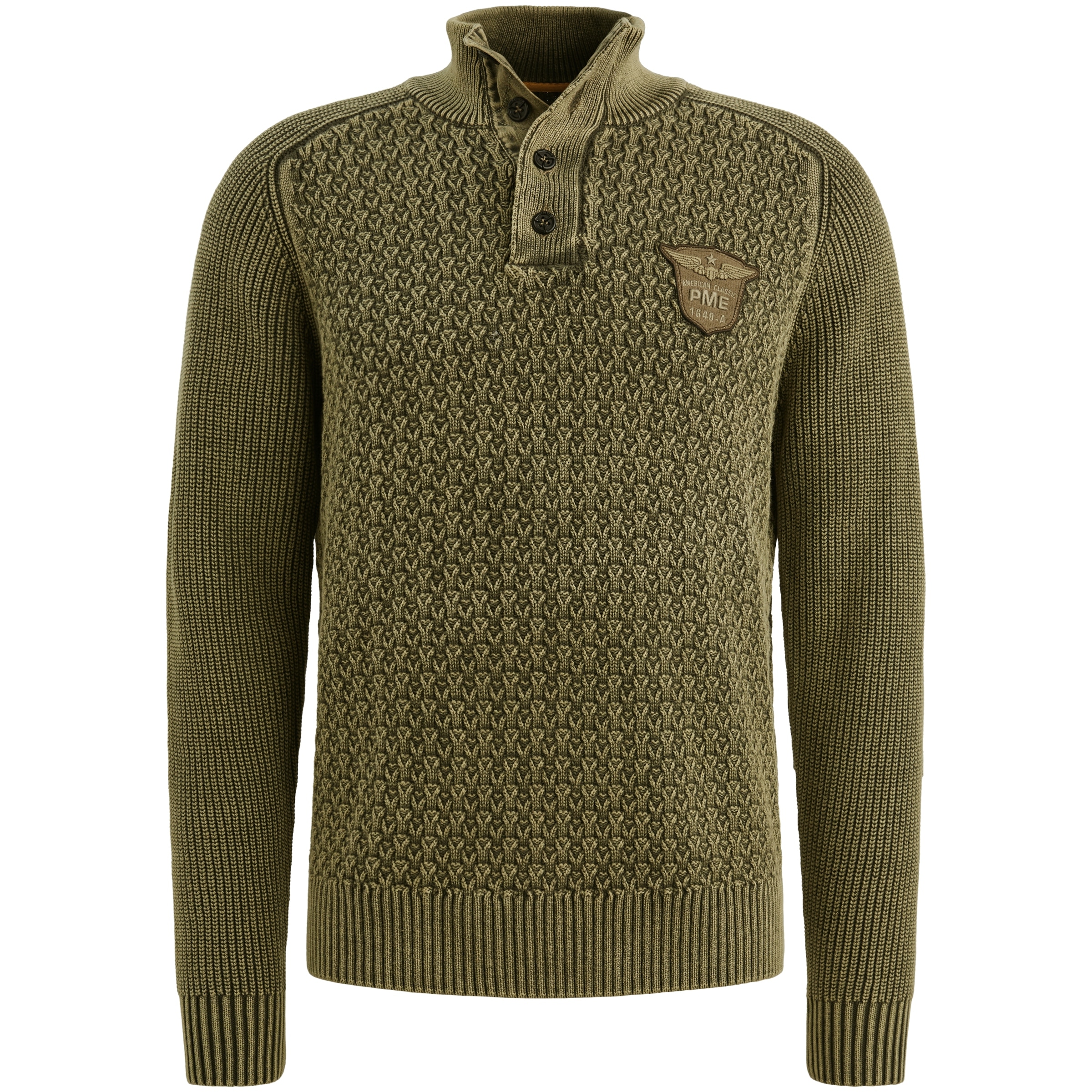PME LEGEND Strickpullover , mit kurzer Knopfleiste
