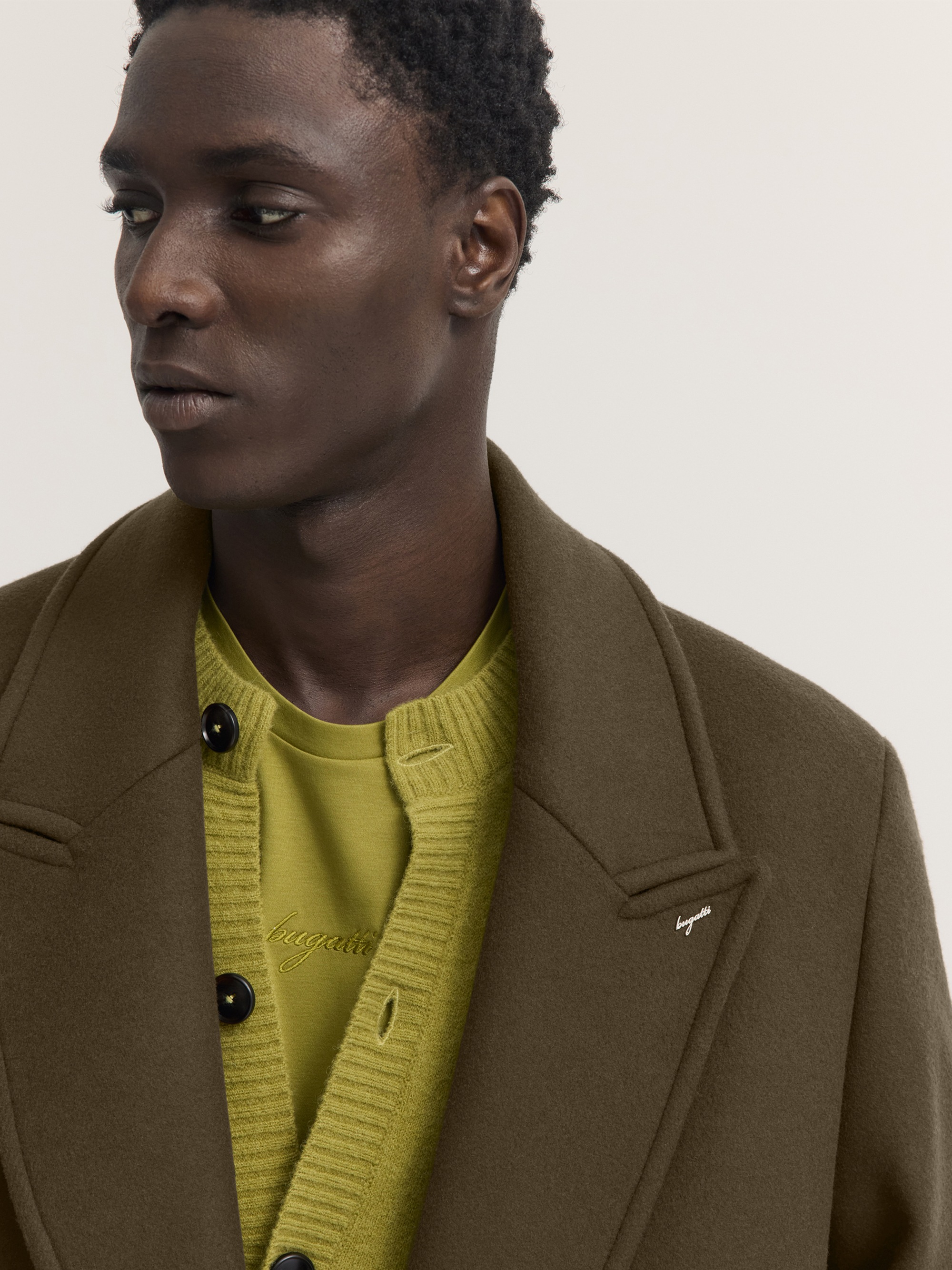 bugatti Kurzmantel »Modern Fit« Modern Fit Woll-Kaschmir Zweireihig
