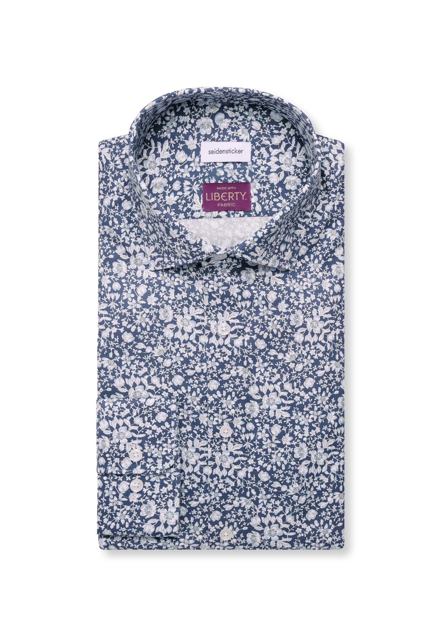seidensticker Businesshemd »Schwarze Rose« Regular 1/1 Kentkragen Druck