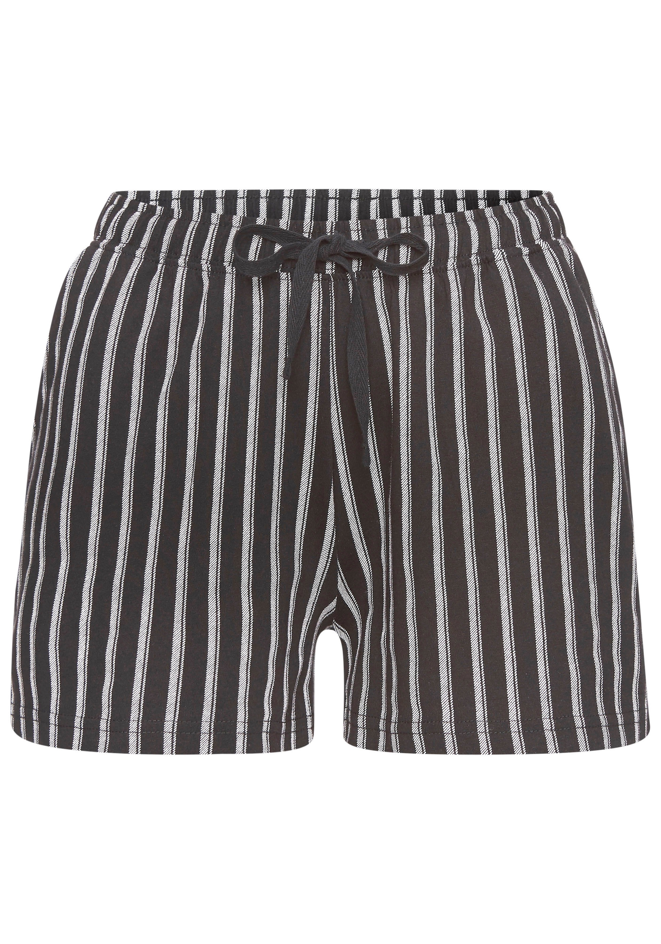 Vivance Dreams Pyjamashorts, (Packung, 2 tlg.), Mit Streifen und Karos