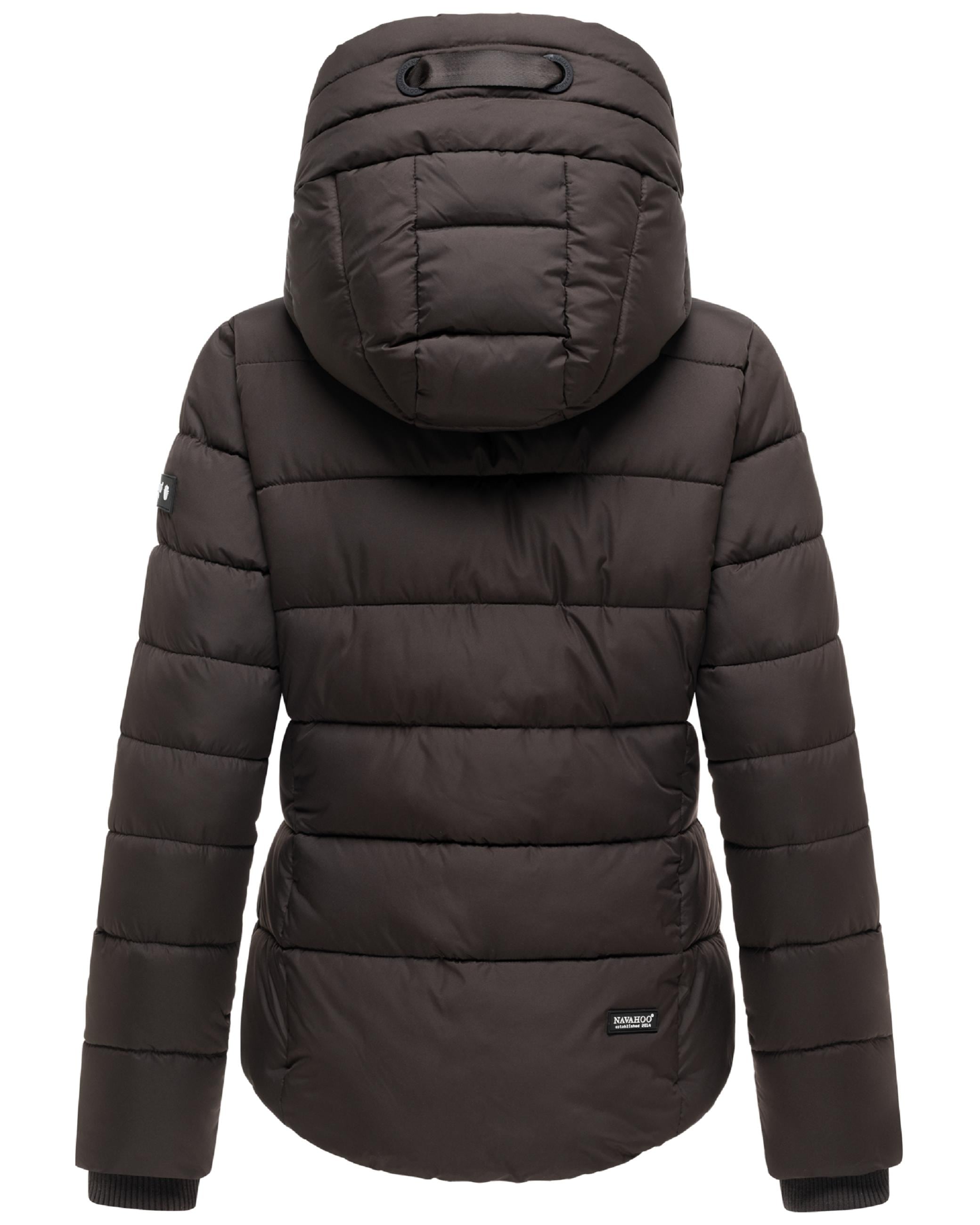Navahoo Steppjacke »Steppjacke Amayaa« mit Kapuze stylische Damen Winterjacke mit coolen Applikationen