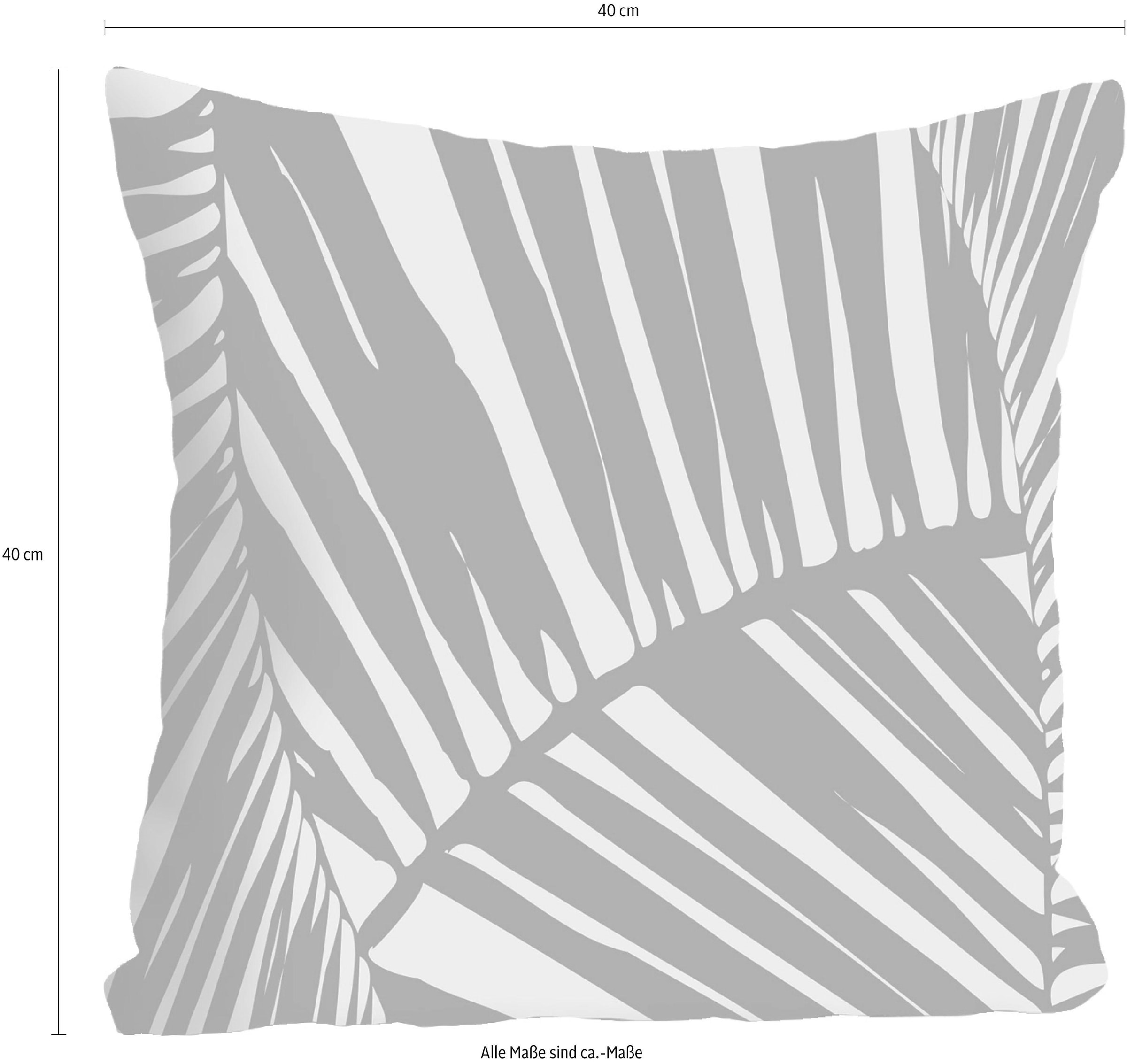 queence Dekokissen »»Blätter«« Kissenhülle ohne Füllung, 1 Stück