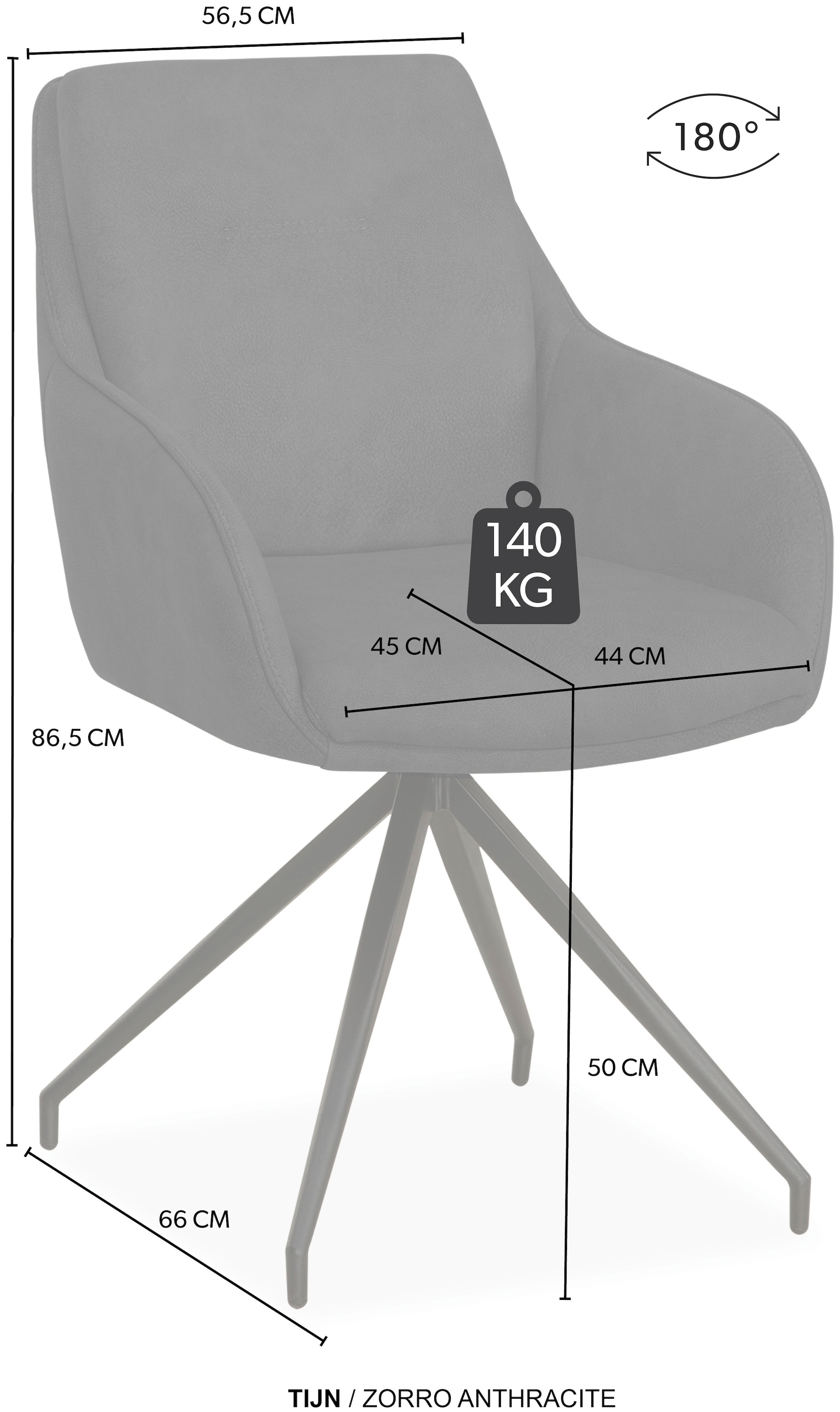 OMG Design Esszimmerstuhl »Tijn«, (Set), 1 St., Stoff, Drehstuhl, Armlehnenstuhl, pflegeleicht