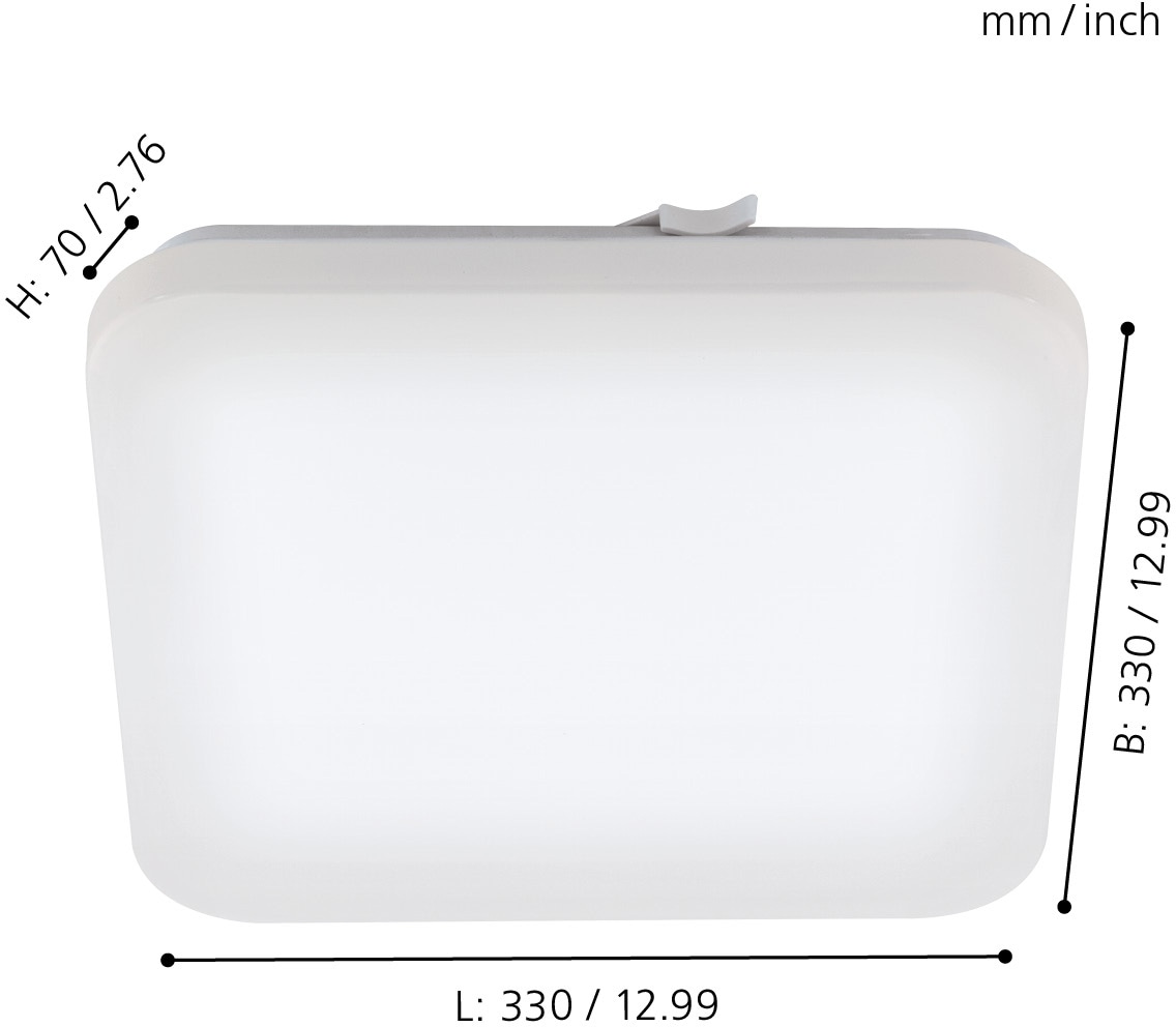 1 flammig-flammig, L33 14,5W) inkl. cm / OTTO H7 1 / LED weiß »FRANIA«, x B33 EGLO bei x Deckenleuchte (je LED-Platine x