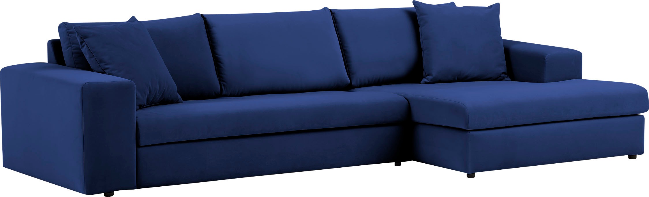 andas Ecksofa »SLEETLAND XXL in Samtvelours oder Vintage-Leder-Optik, L-Form,«, besonders groß und bequem