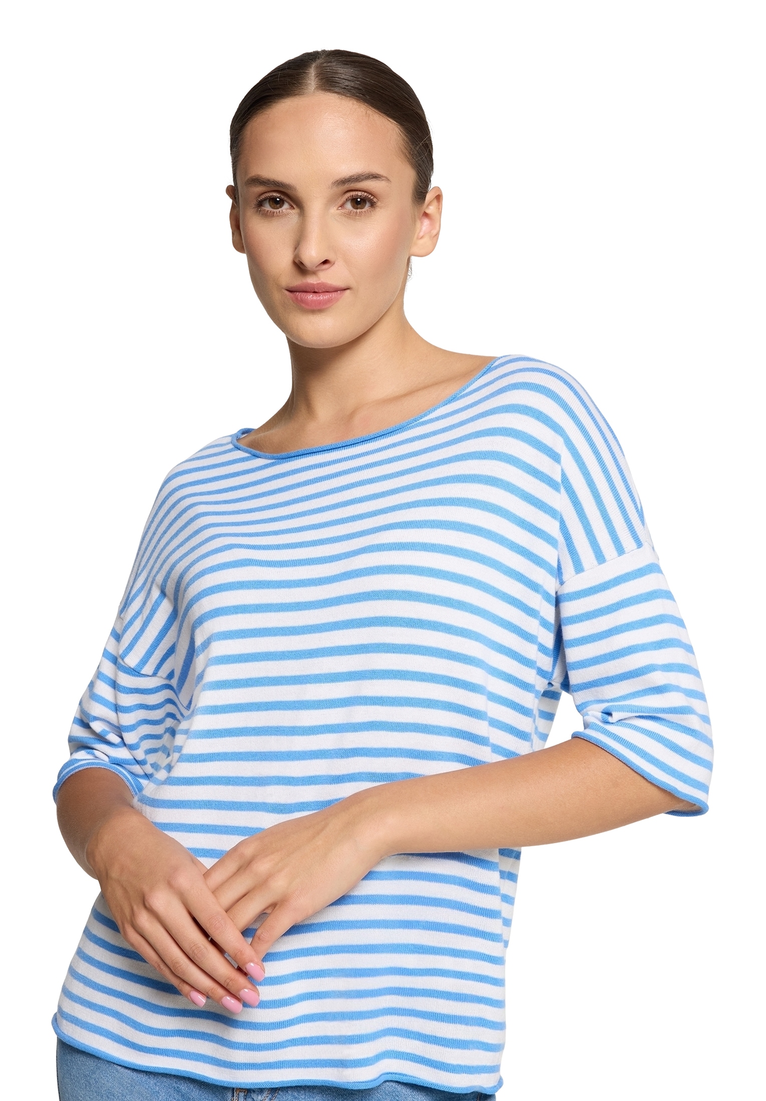 Betty&Co Strickpullover »Strickpullover mit U-Boot-Ausschnitt«