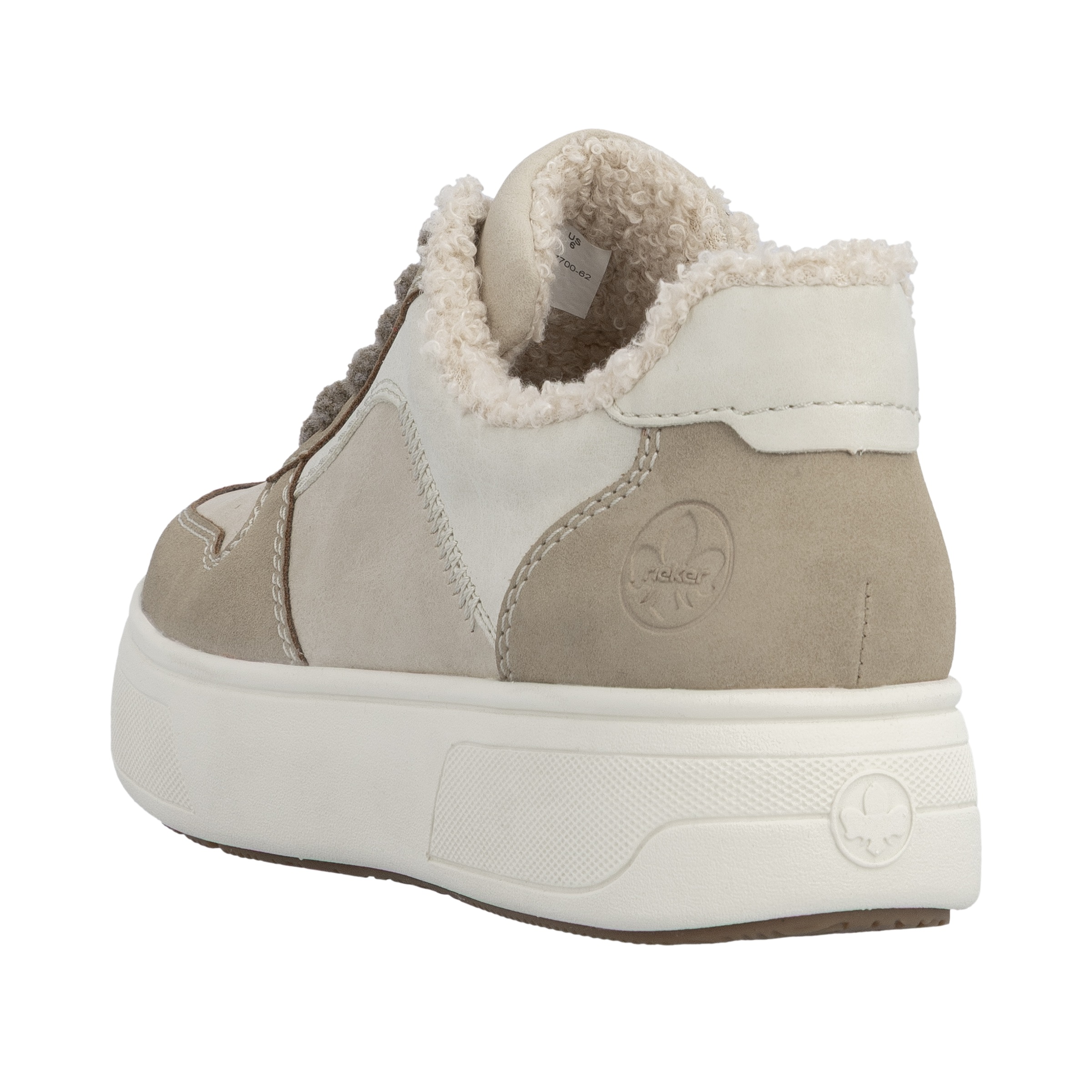 Rieker Plateausneaker  Retro-Sneaker, Schnürschuh, Halbschuh mit Teddyfutter
