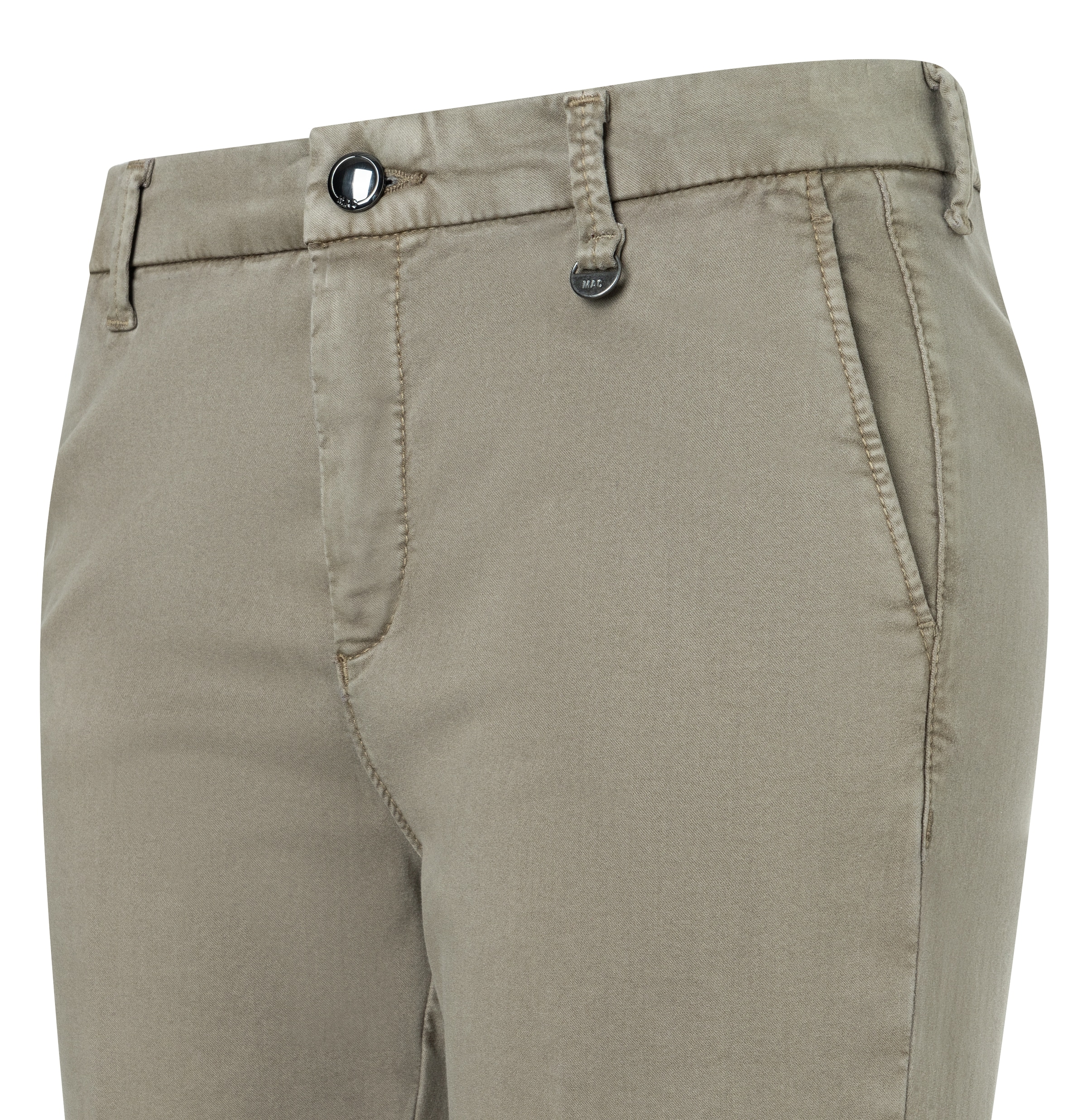 MAC Chinohose »CHINO turn up«, mit dezentem Glanz, elegant und sportiv zugleich
