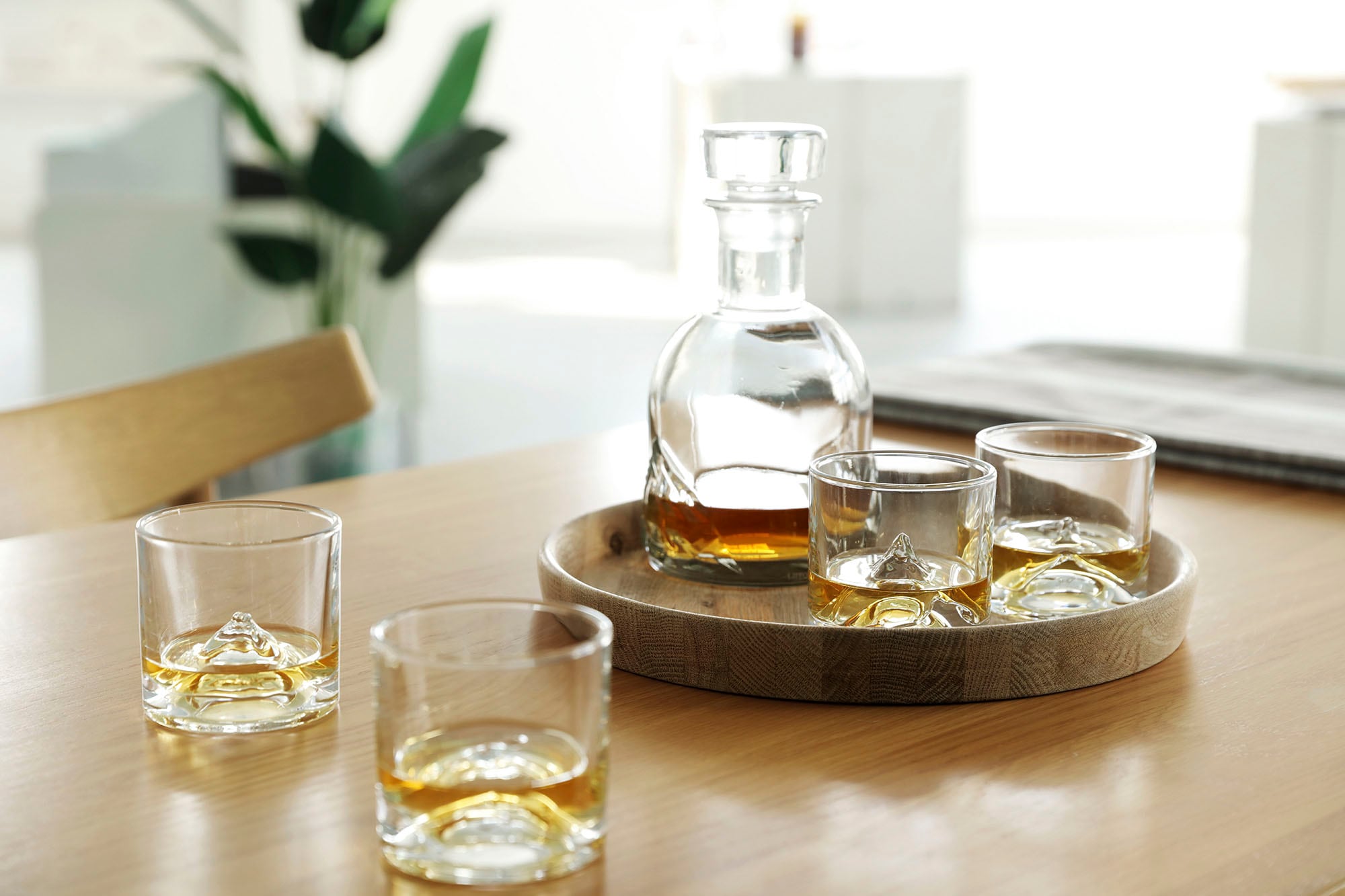 LIITON Whiskyglas »The Peaks«, (Set, 5 tlg.), 5-teilig, inkl. Dekanter