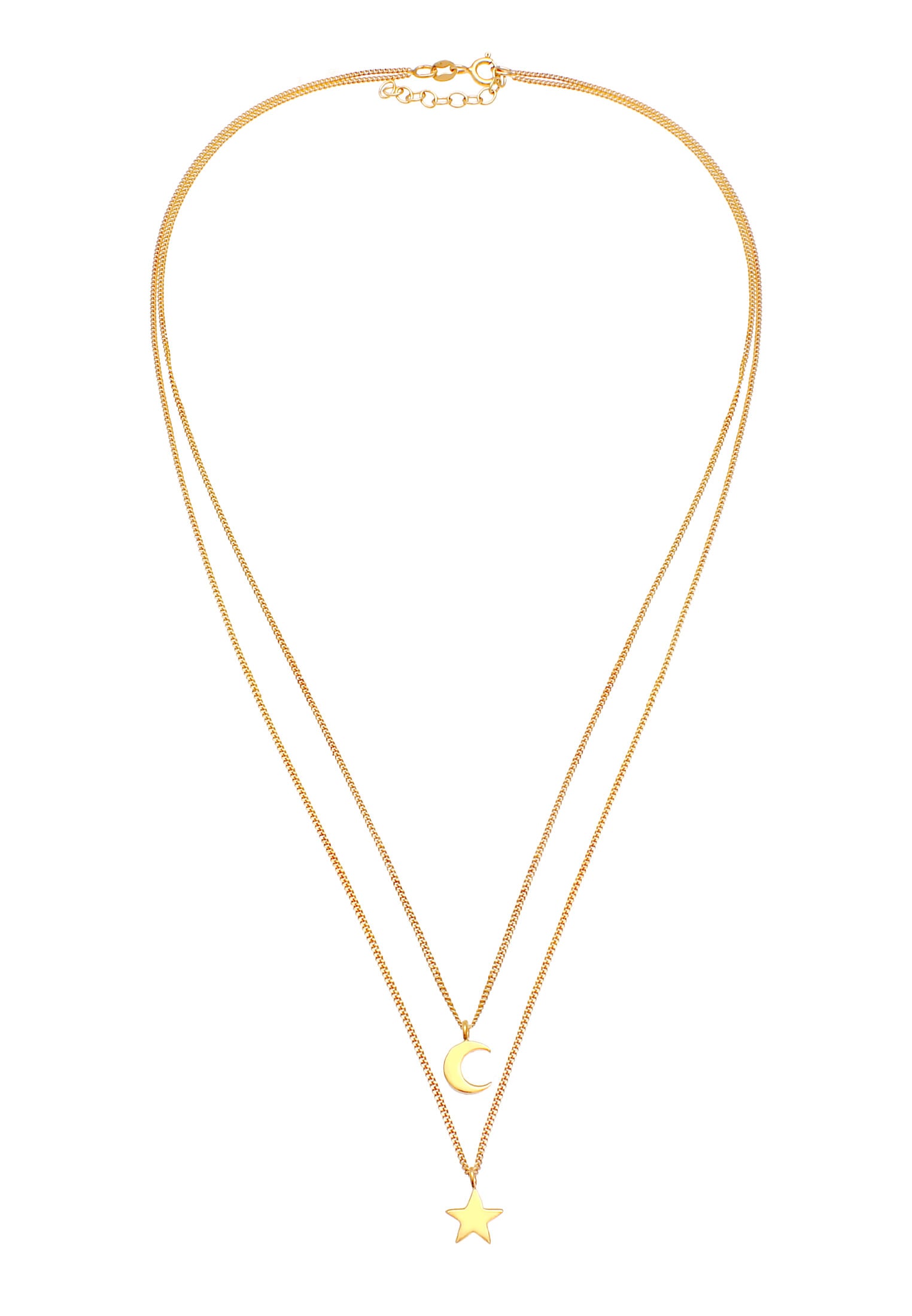 Elli Silberkette »Halskette Layer Stern Mond Astro 925 Silber«