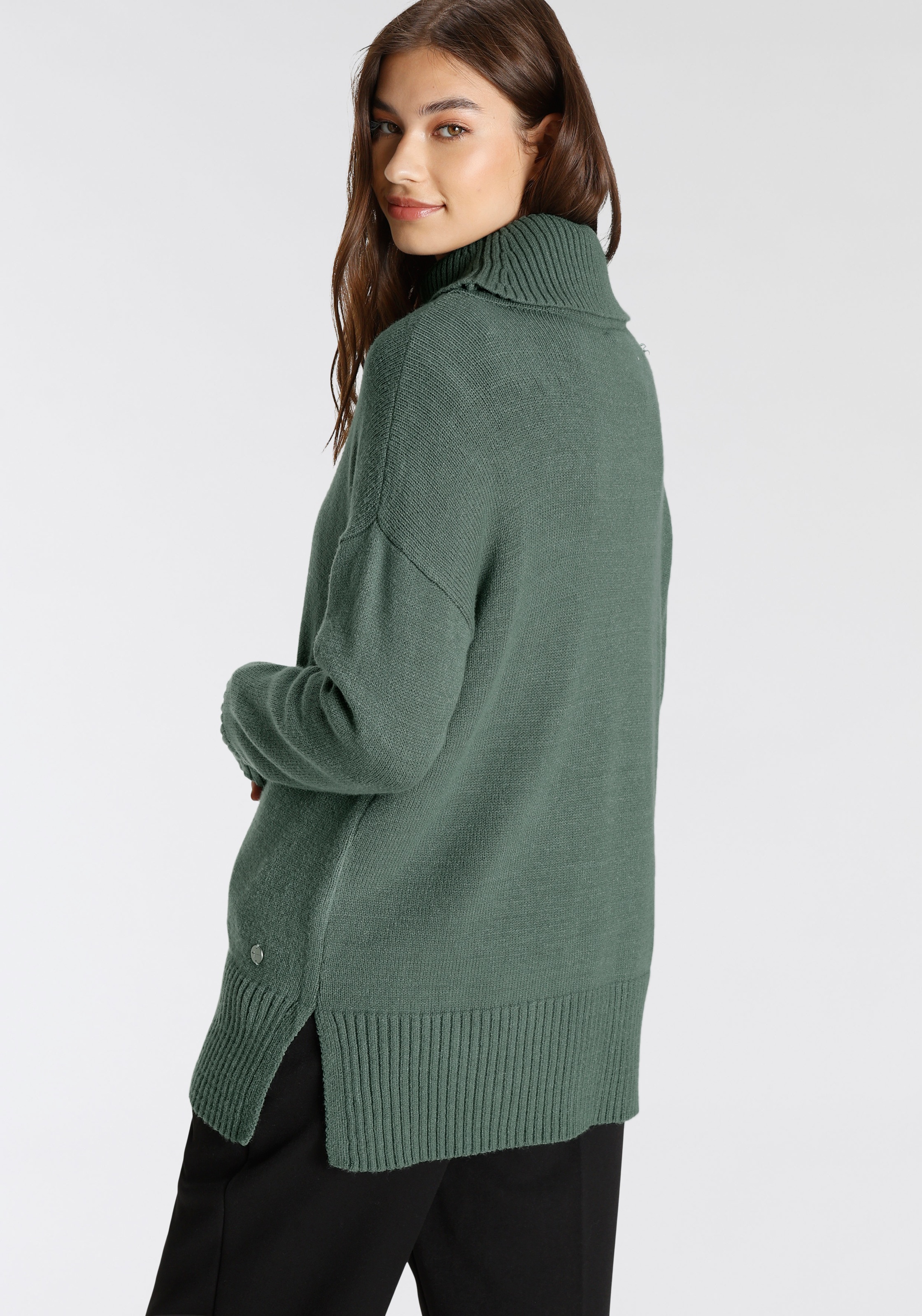 Tamaris Rollkragenpullover, mit Rippdetails