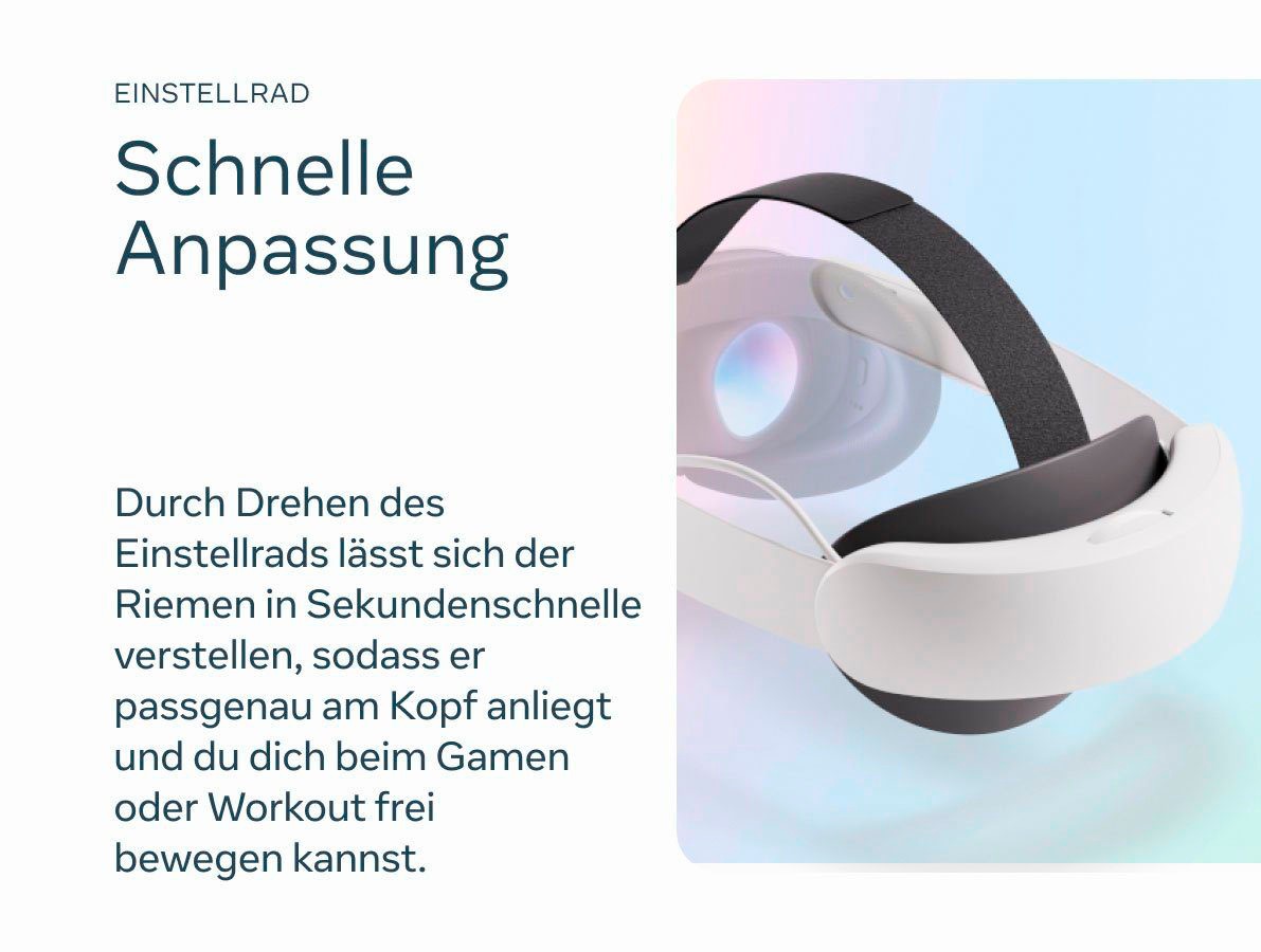 Meta Virtual-Reality-Brille »Quest 3 128 GB + Elite-Riemen mit Akku (Elite Strap with Battery)«