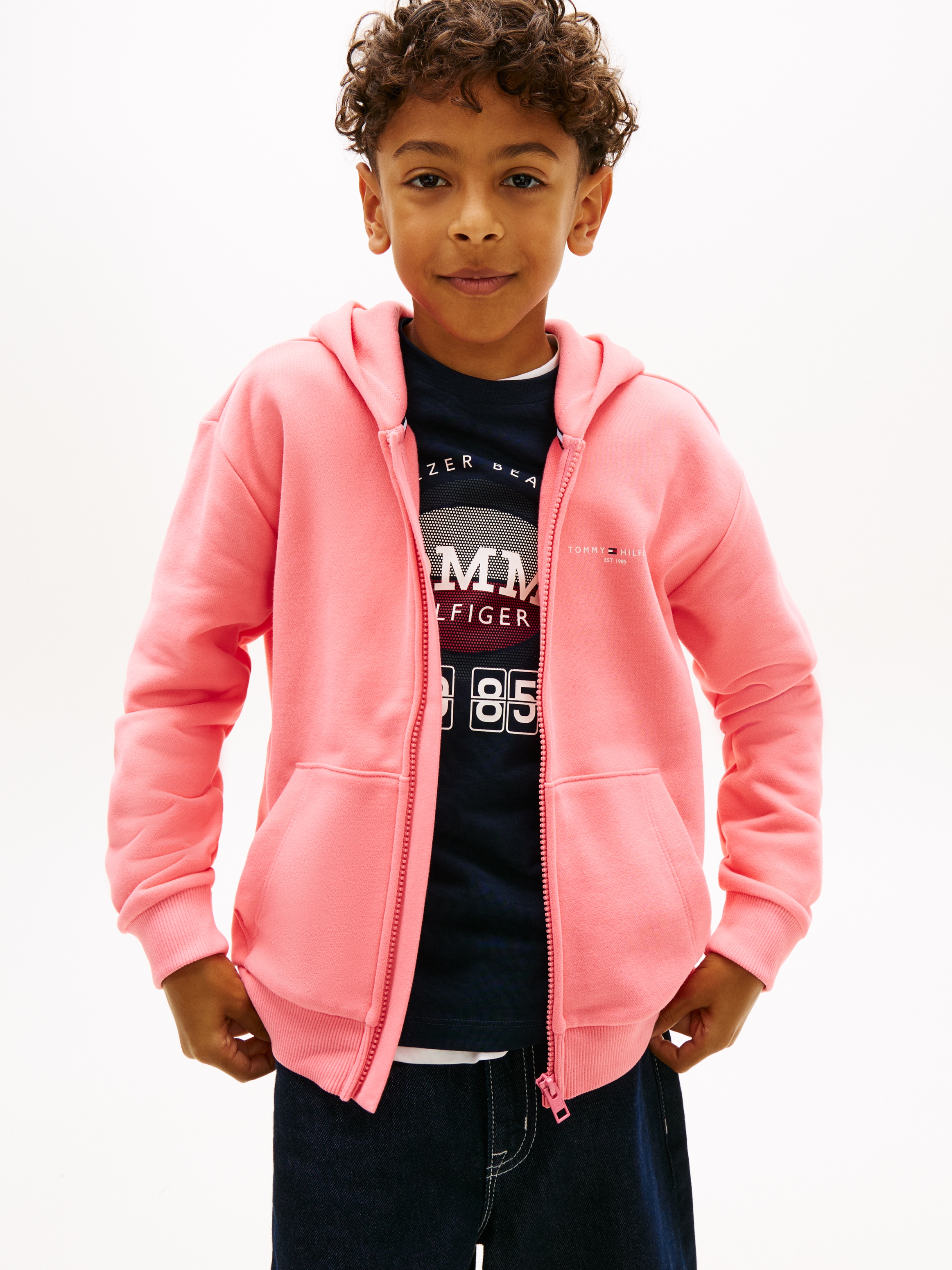 Tommy Hilfiger Kapuzensweatjacke »MINI CORP ZIP THROUGH HOODIE« Kinder bis 16 Jahre