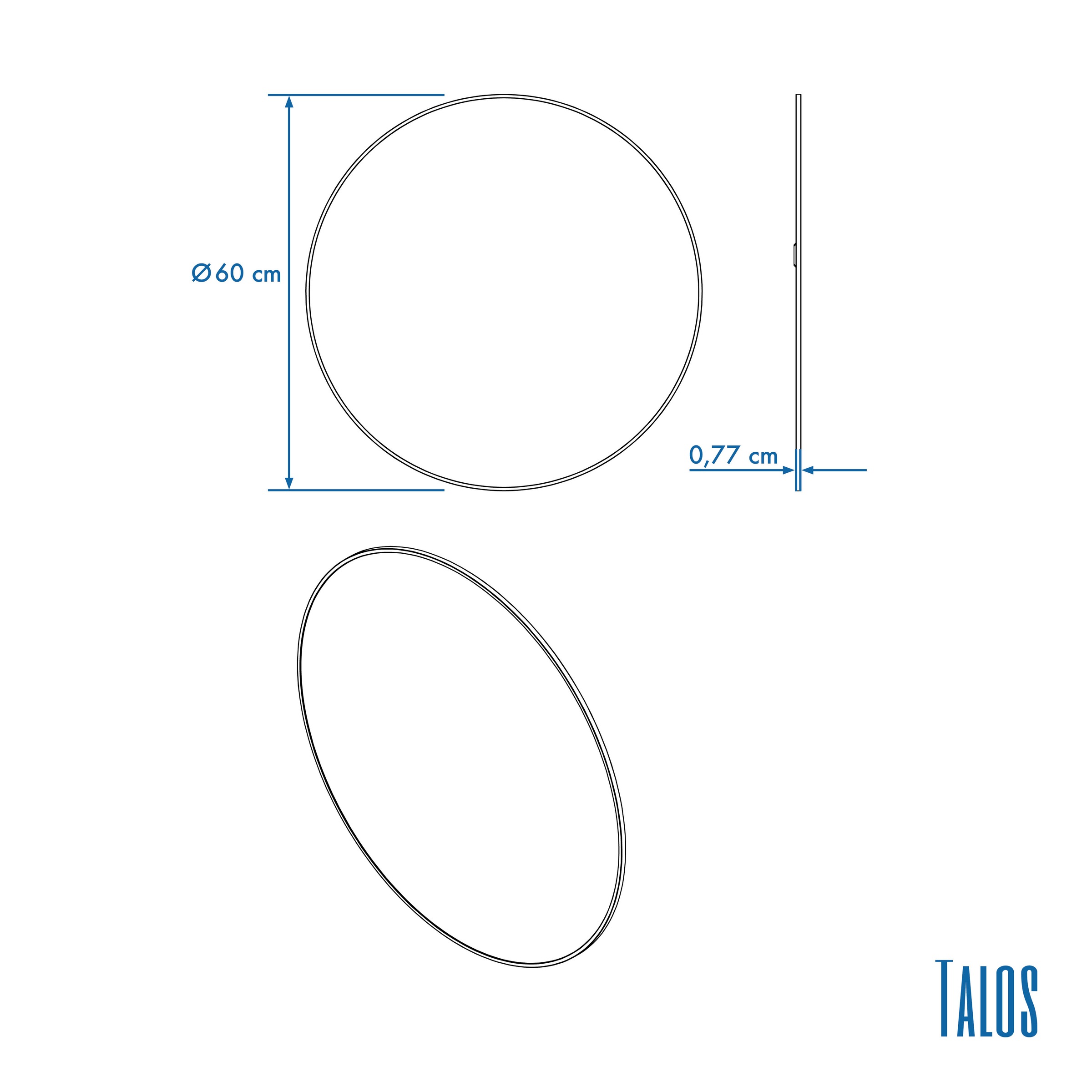 Talos Badspiegel »Picasso«, hochwertiger Aluminiumrahmen