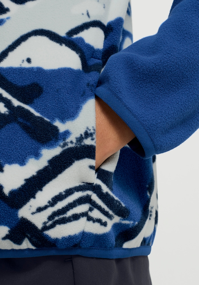 Jack Wolfskin Fleecejacke »PAW ERA 100 PRINT FZ K« Atmungsaktiv, leicht, Übergangsjacke