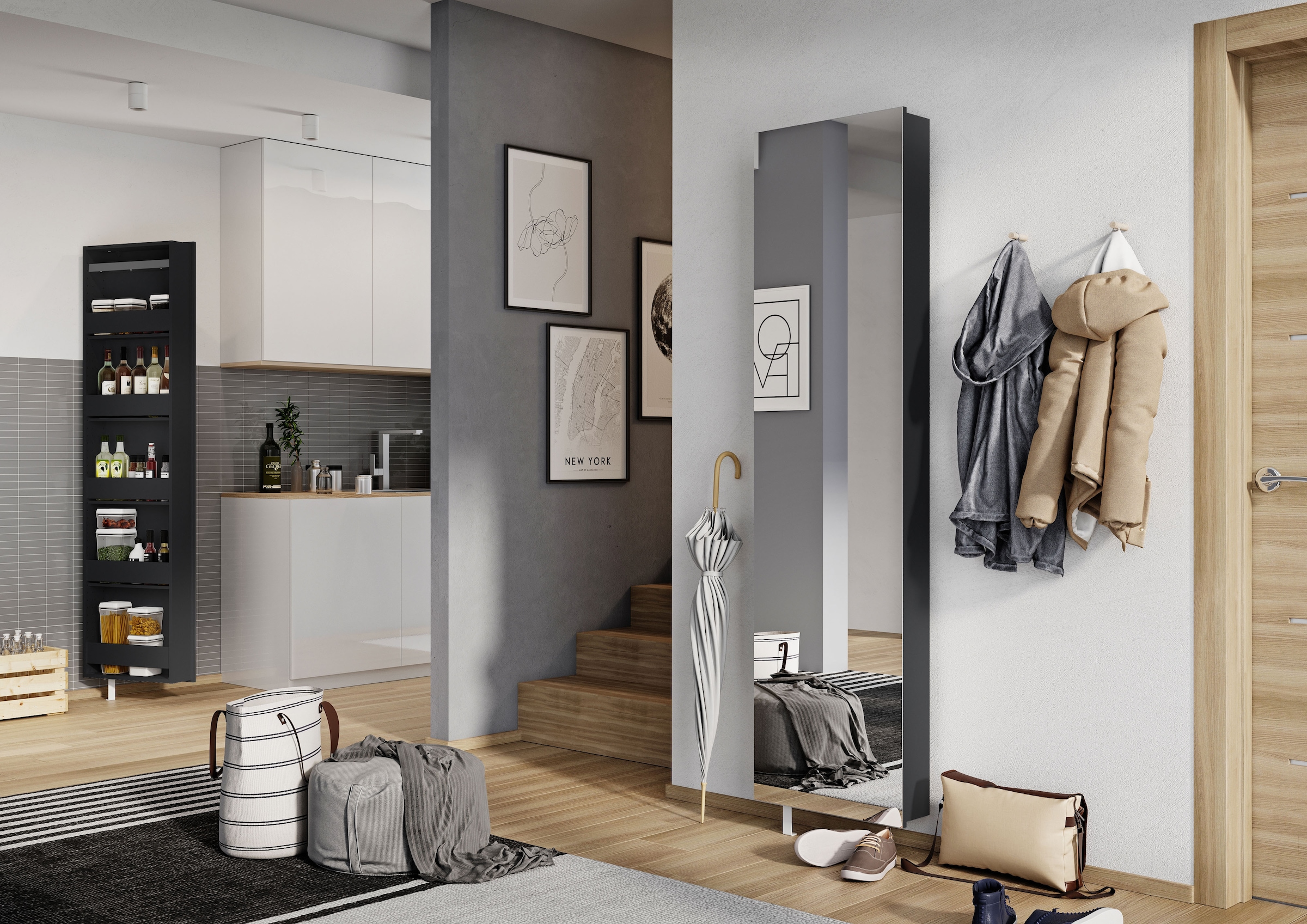 GERMANIA Schuhschrank »1189«, (1 St.), Drehschrank mit Spiegel
