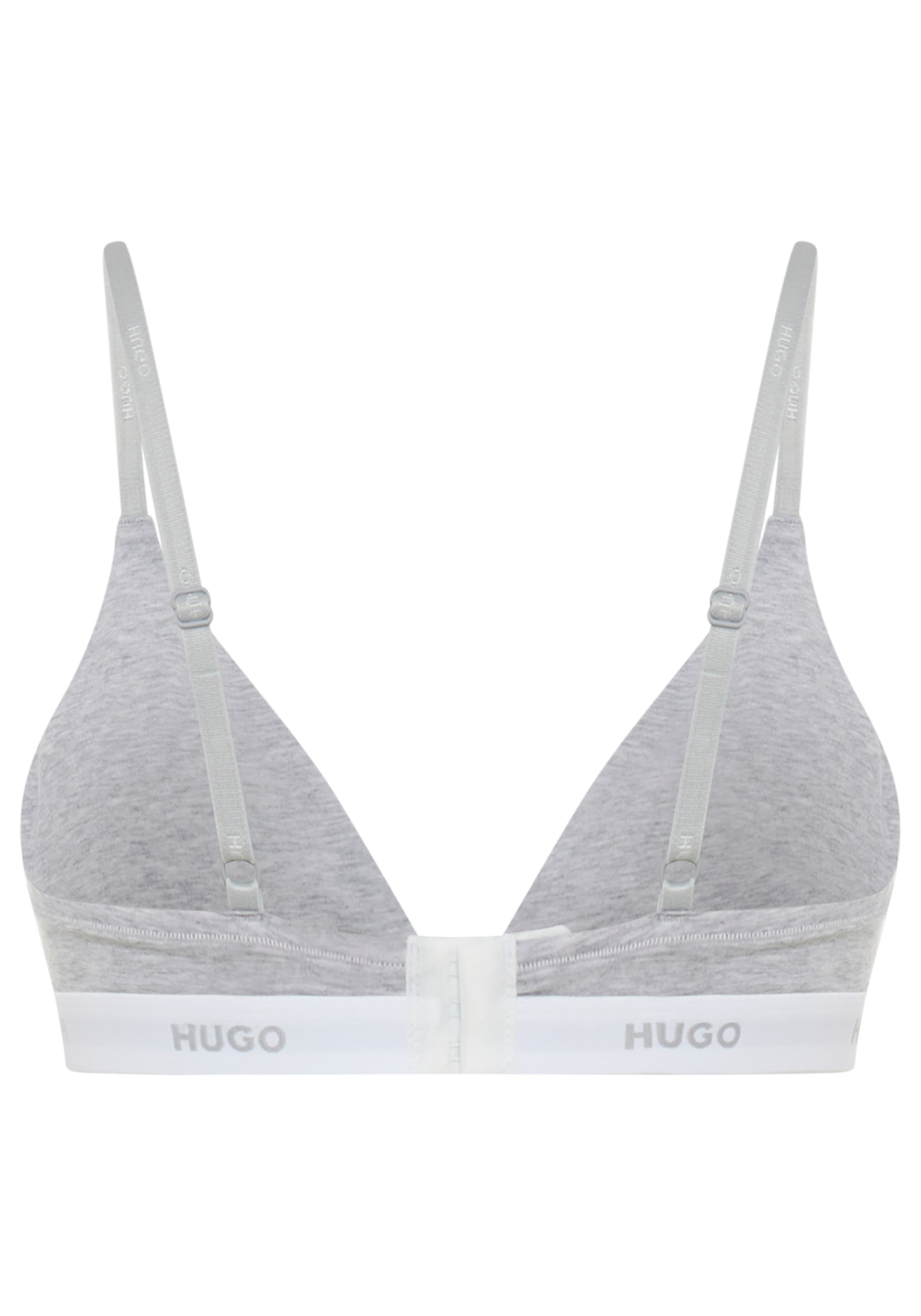 HUGO Underwear Triangel-BH »aus Stretch-Baumwolle mit Logo-Unterbrustband« mit herausnehmbaren Polstern, geformte Körbchen