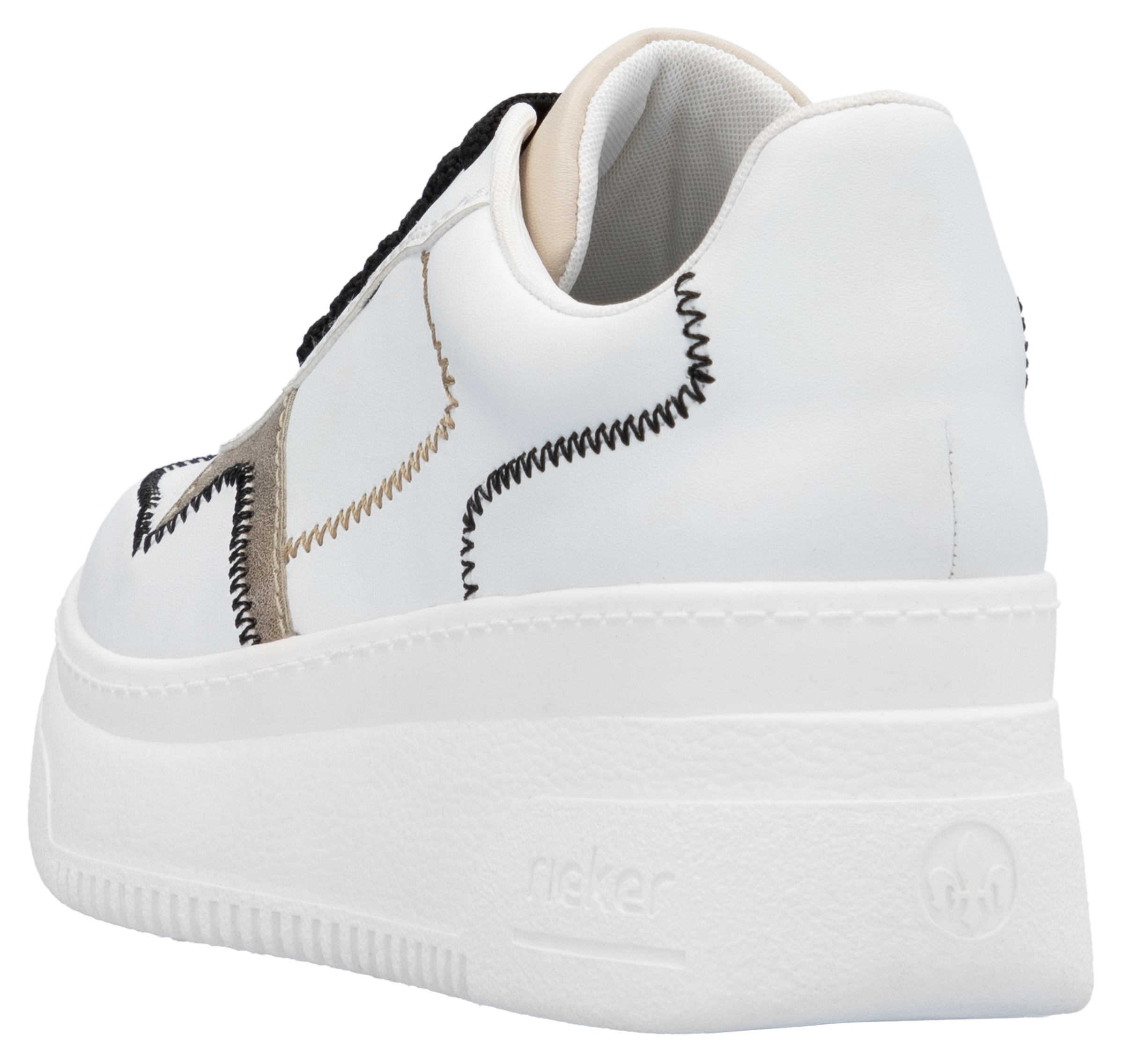 Rieker Plateausneaker, Keilsneaker, Schnürschuh, Halbschuh mit modischen Kontrastdetails