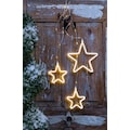 Home affaire LED-Lichtervorhang »Lamothe, Weihnachtsdeko aussen«, Lichterkette mit 3 Sternen und 258 warmweißen LEDs