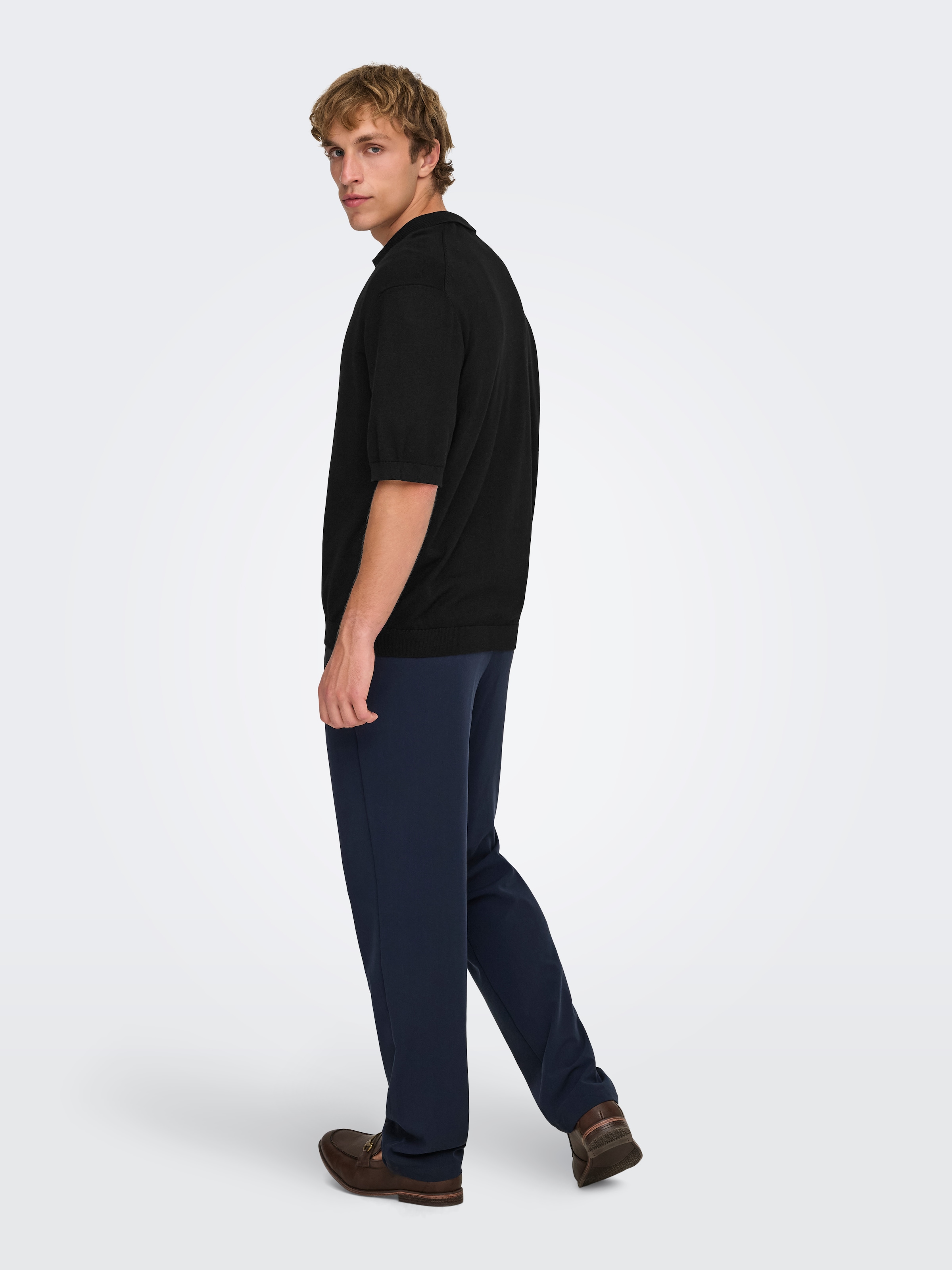 ONLY & SONS Polokragenpullover »ONSWYLER LIFE RLX 12 SS SPLIT KNIT NOOS«